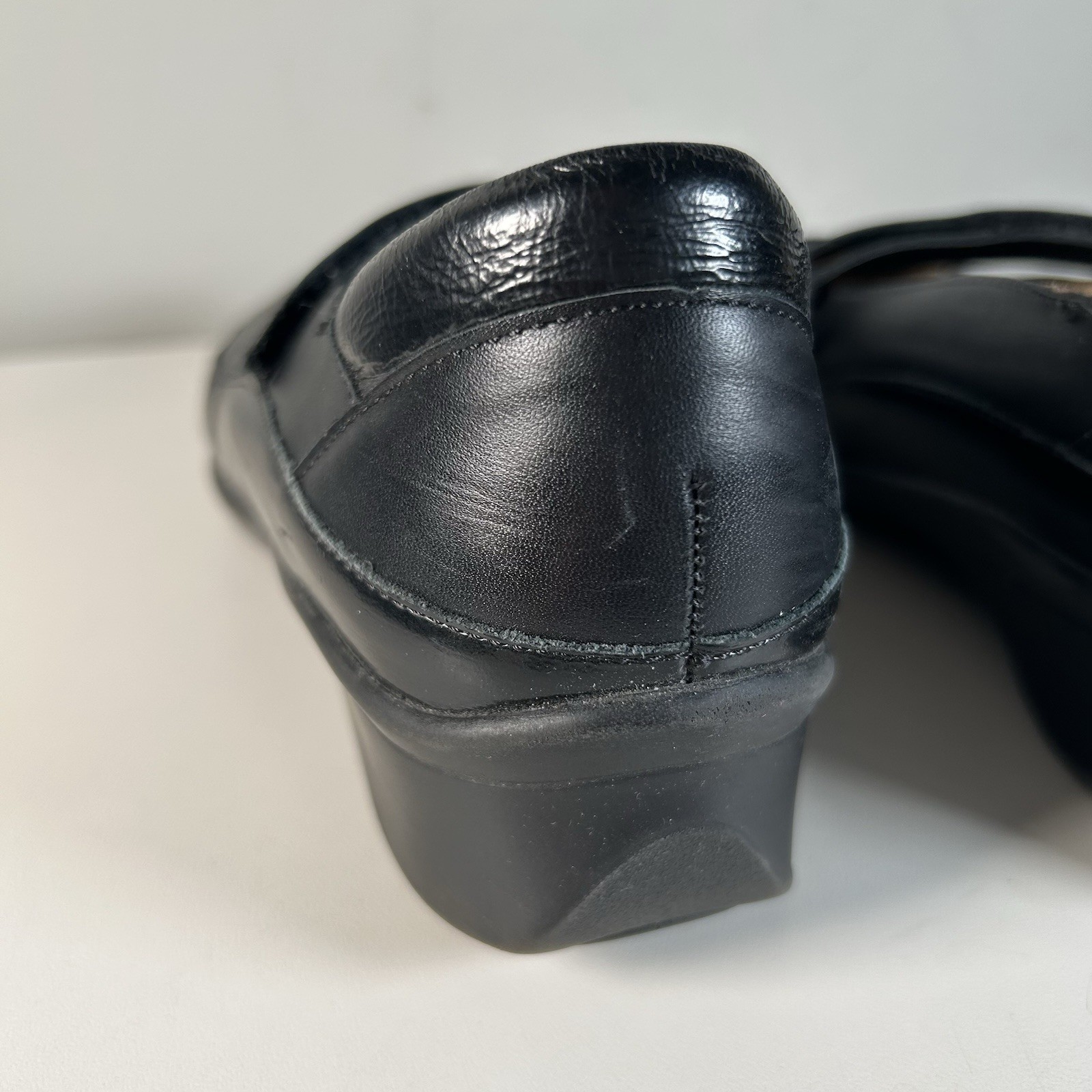 Finn Comfort Black Leather Mary Jane Wedge Shoes Germany Women’s 5.5