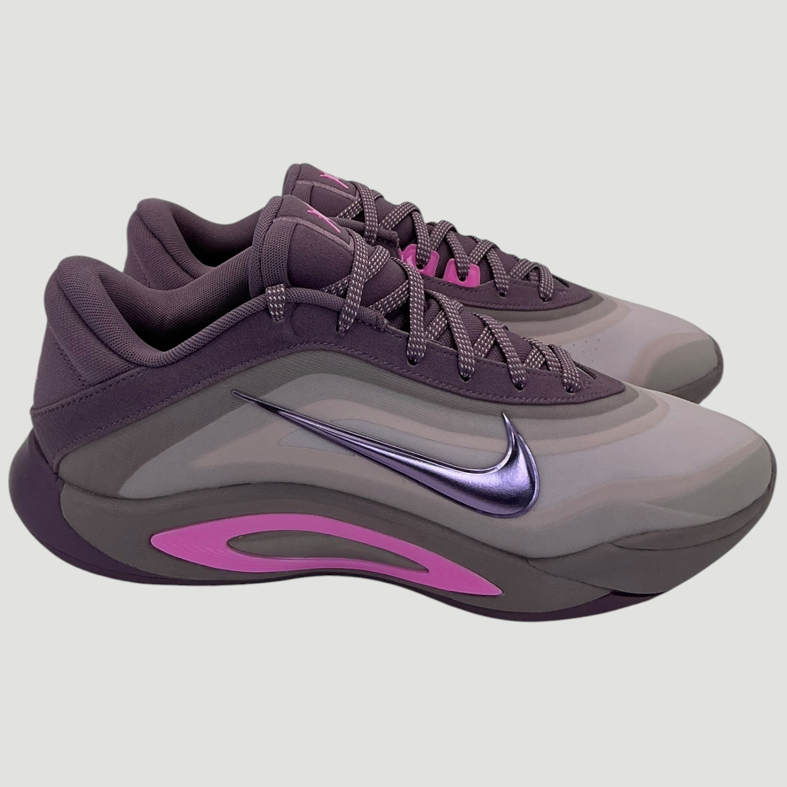 Nike A’One «Dog Mom» Women’s Size 11 Violet Dust/Pink Spell Basketball Shoe NWOB