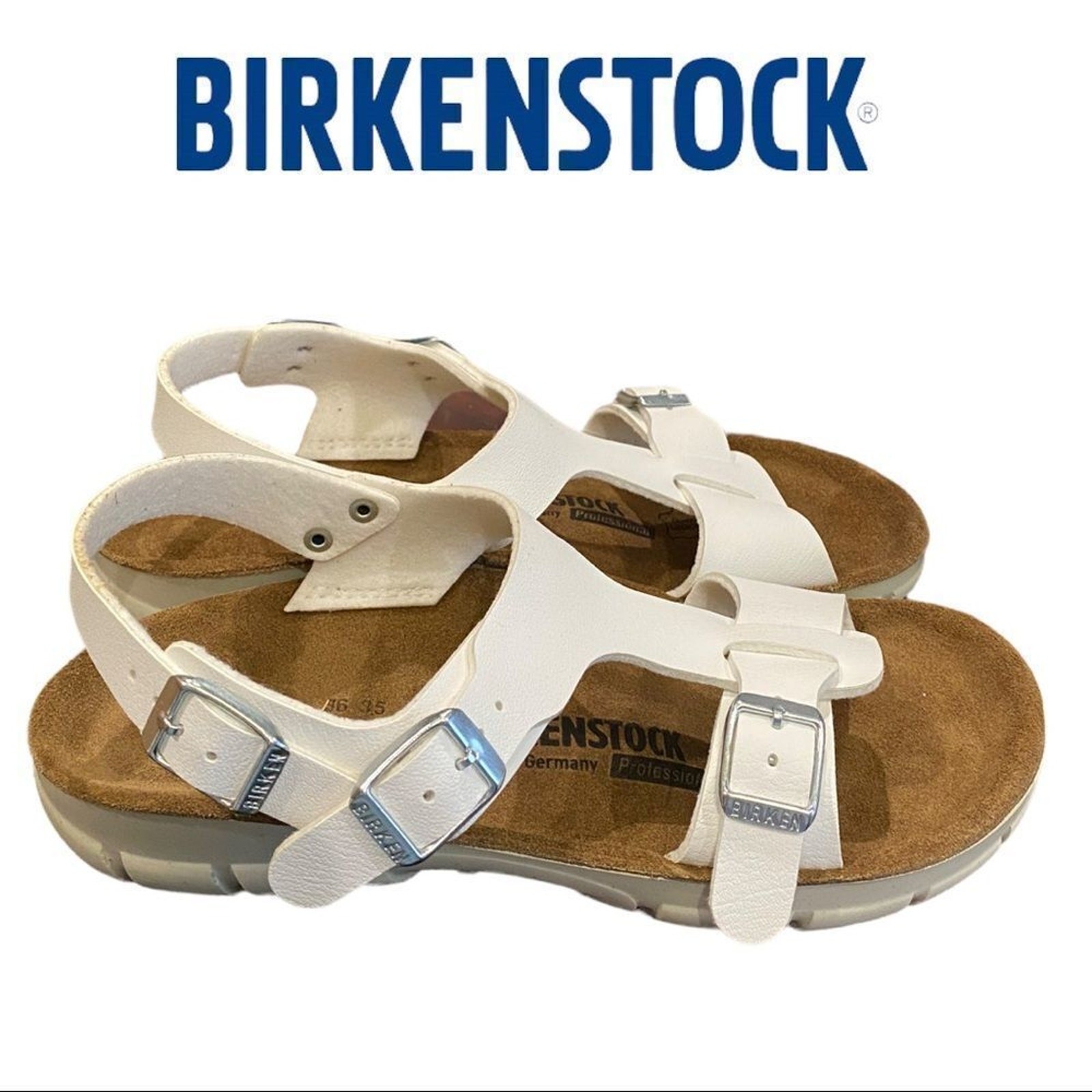 New Birkenstock Saragossa White Women’s Sandals with Box 36 5