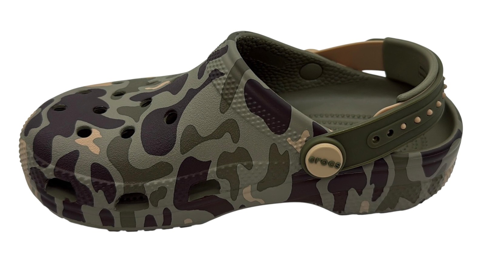 NEW Crocs Unisex Classic Original Snap Backstrap Camo