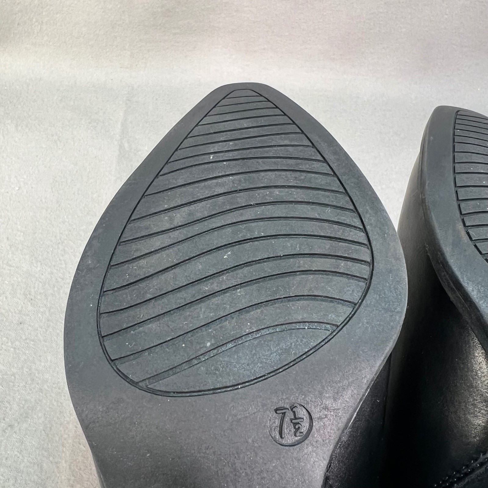 Black Pointed Toe Block Heel Ankle Booties Edgy Street Style Night Out 7.5