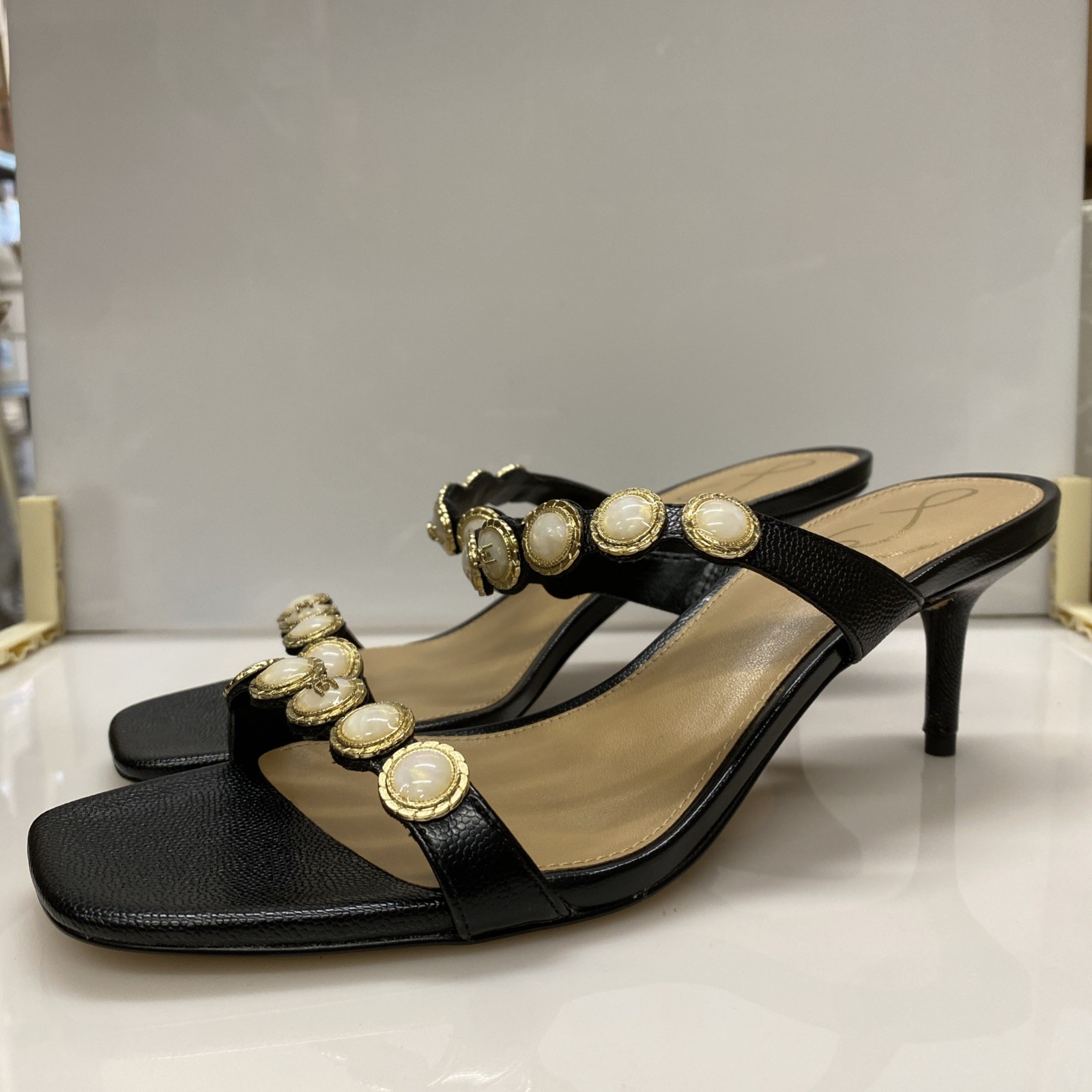 Sam Edelman Women’s Palma Heeled Sandal Black 8 M❗️Without Box