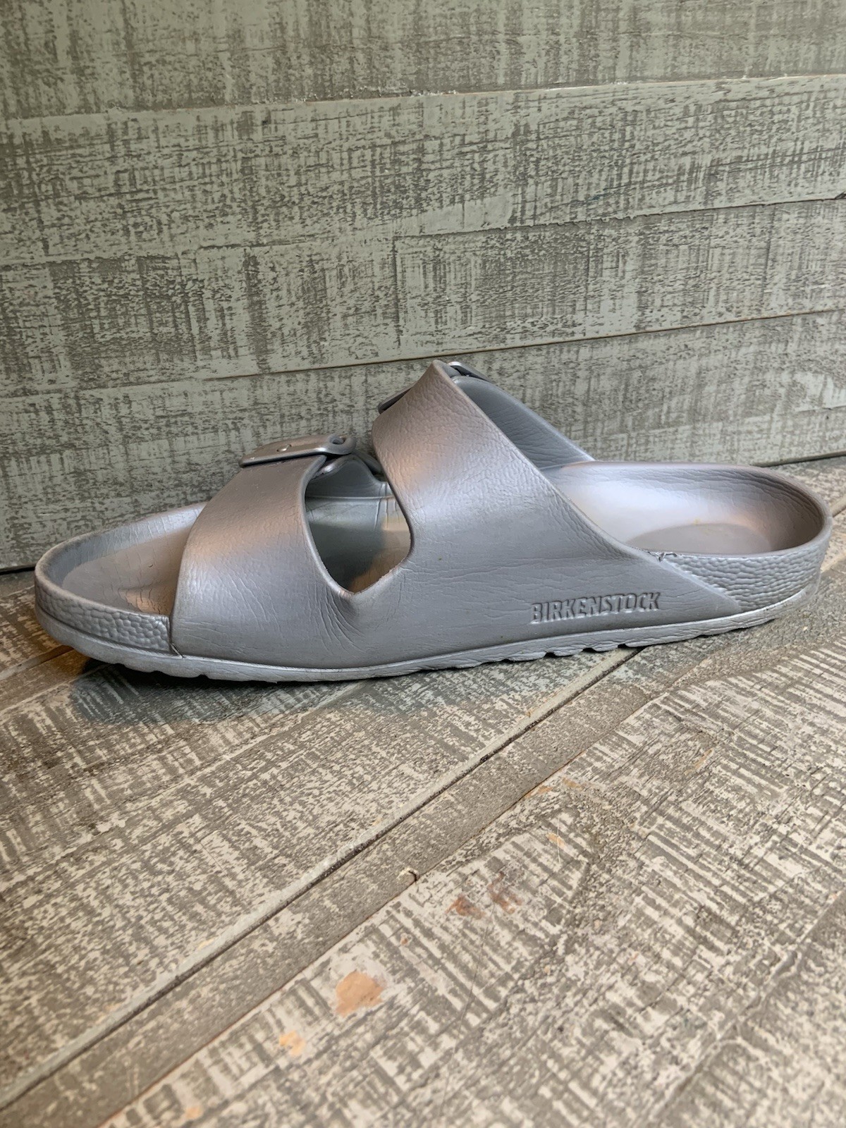 Birkenstock Arizona EVA foam sandals in Gray Silver Women’s Size 7 Slide Slip On