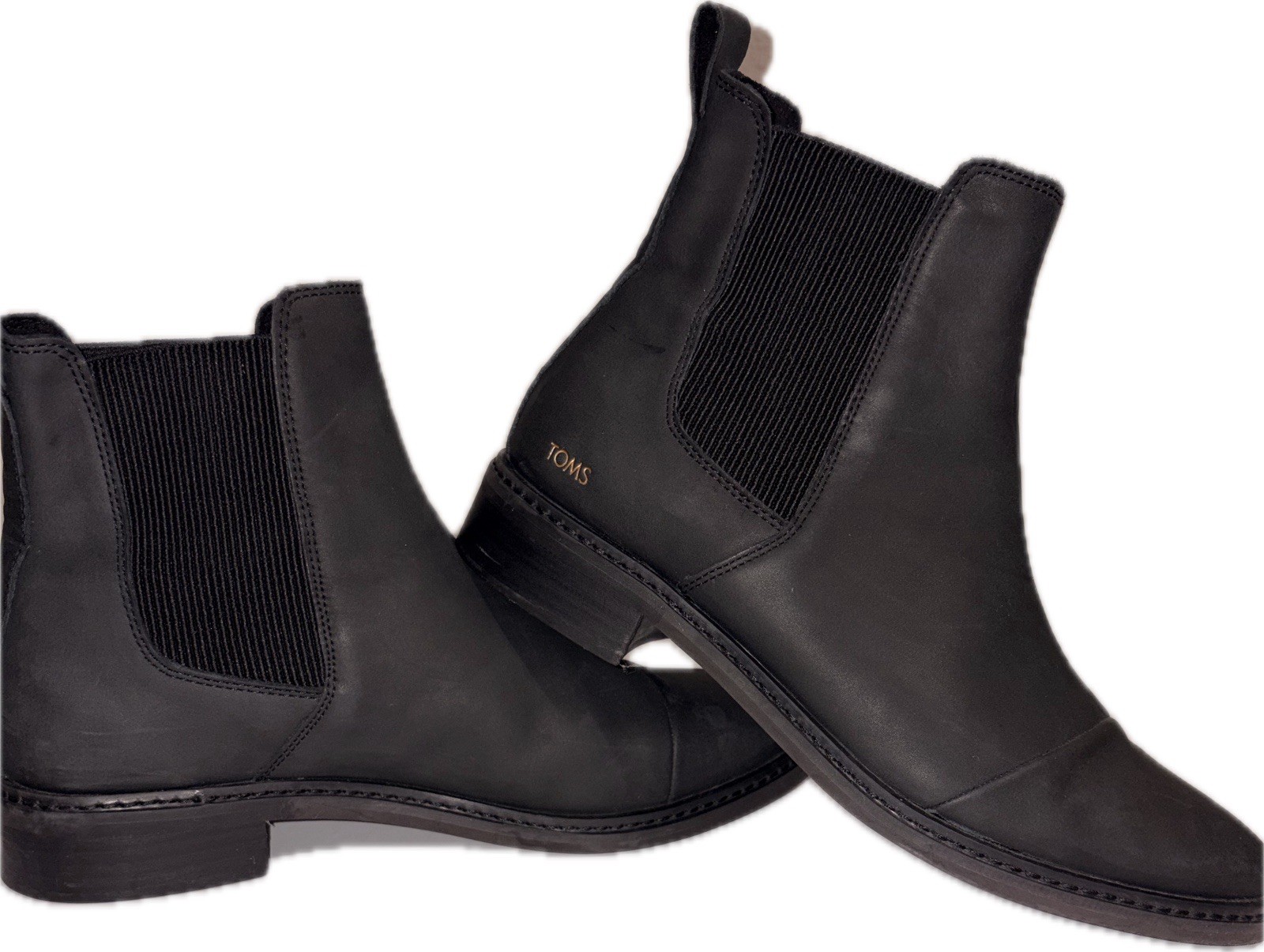 Tom’s Black Ankle Bootie Womens 10 Retro Minimalist Versatile Chic Preppy