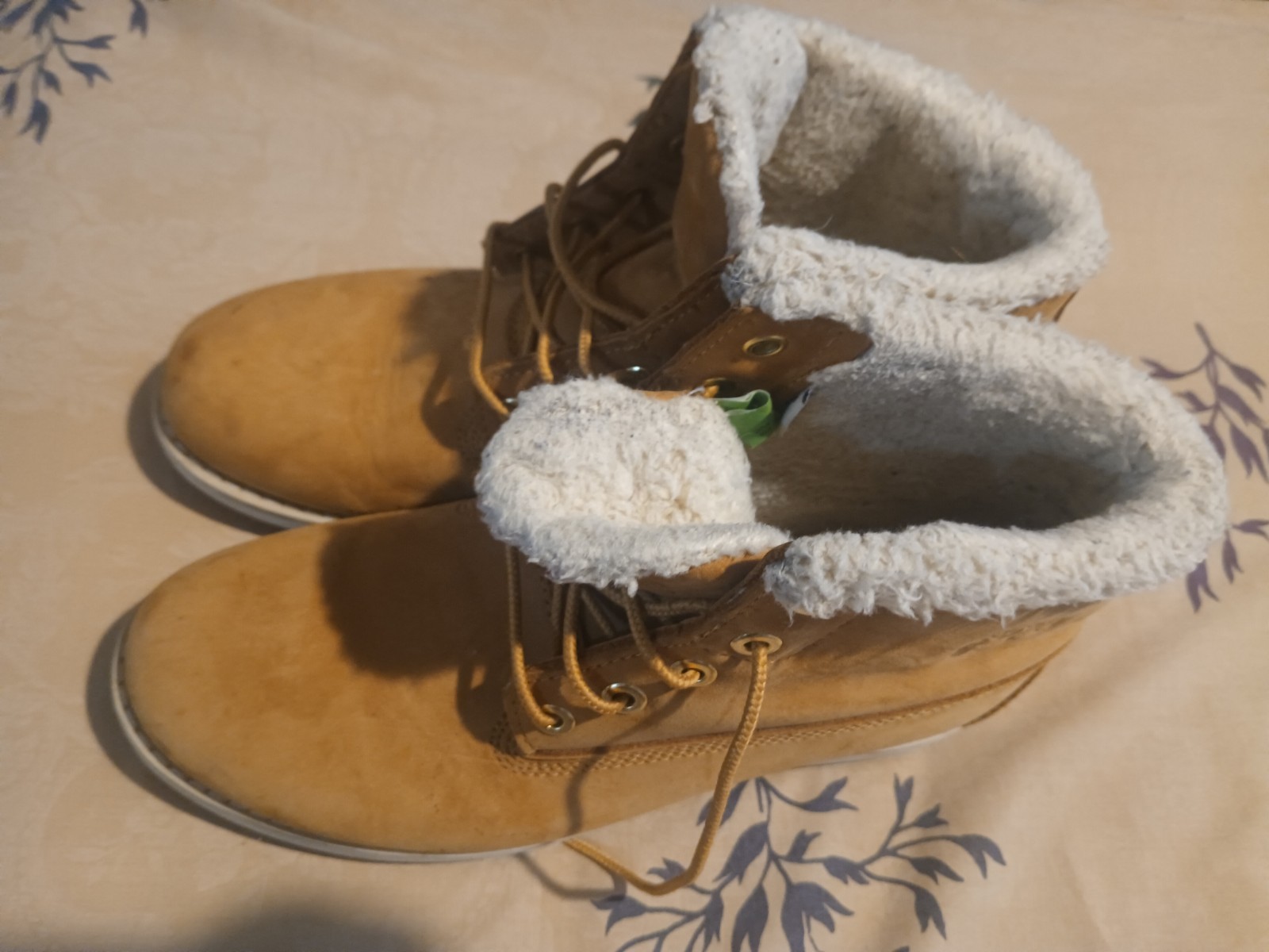 Authentic Timberland Fleece-Lined Waterproof Lace-Up Ankle Boots