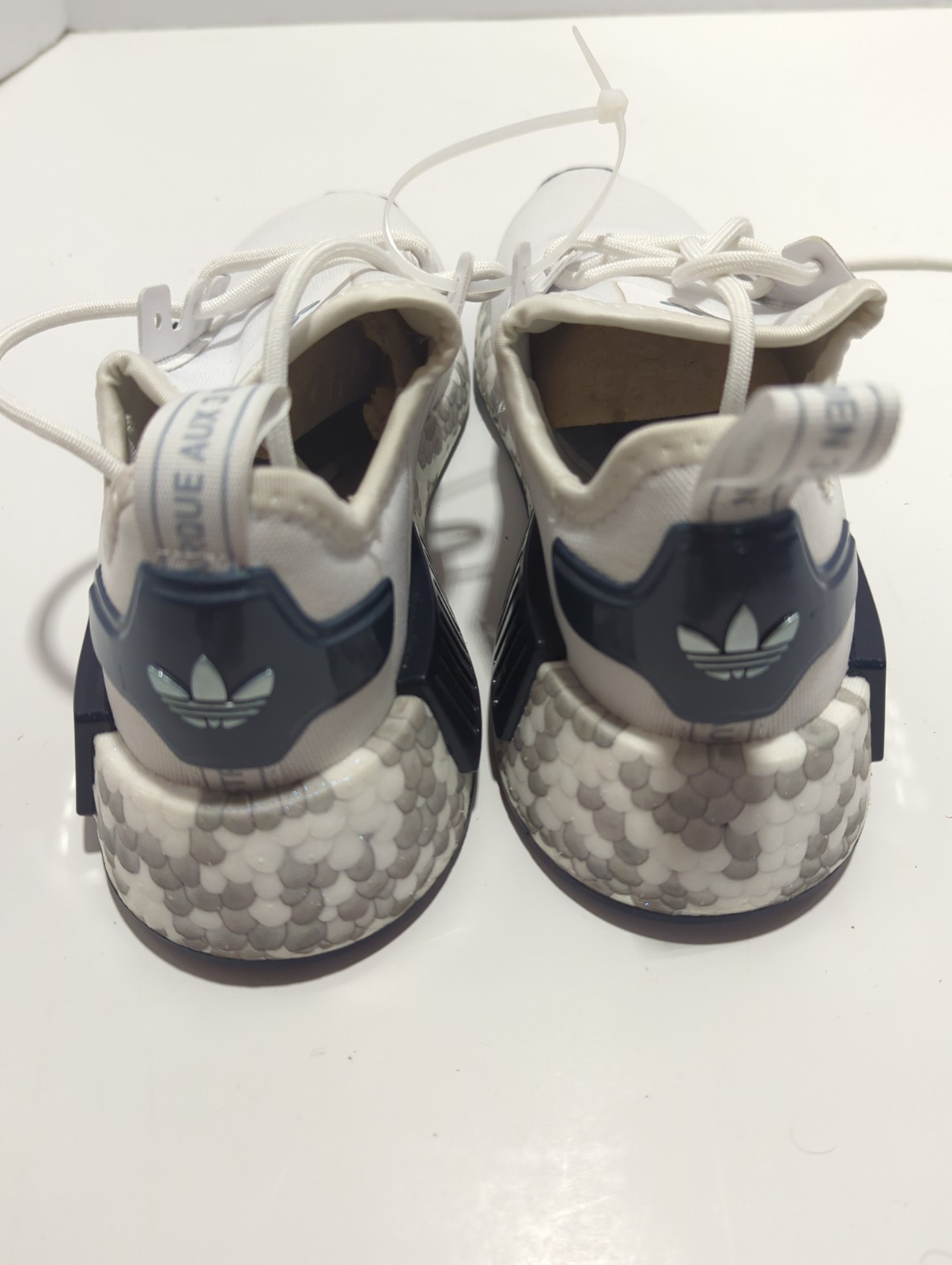 adidas NMD R1 White Magic Grey Boost GW9476 NWOB Men 5 Women 6