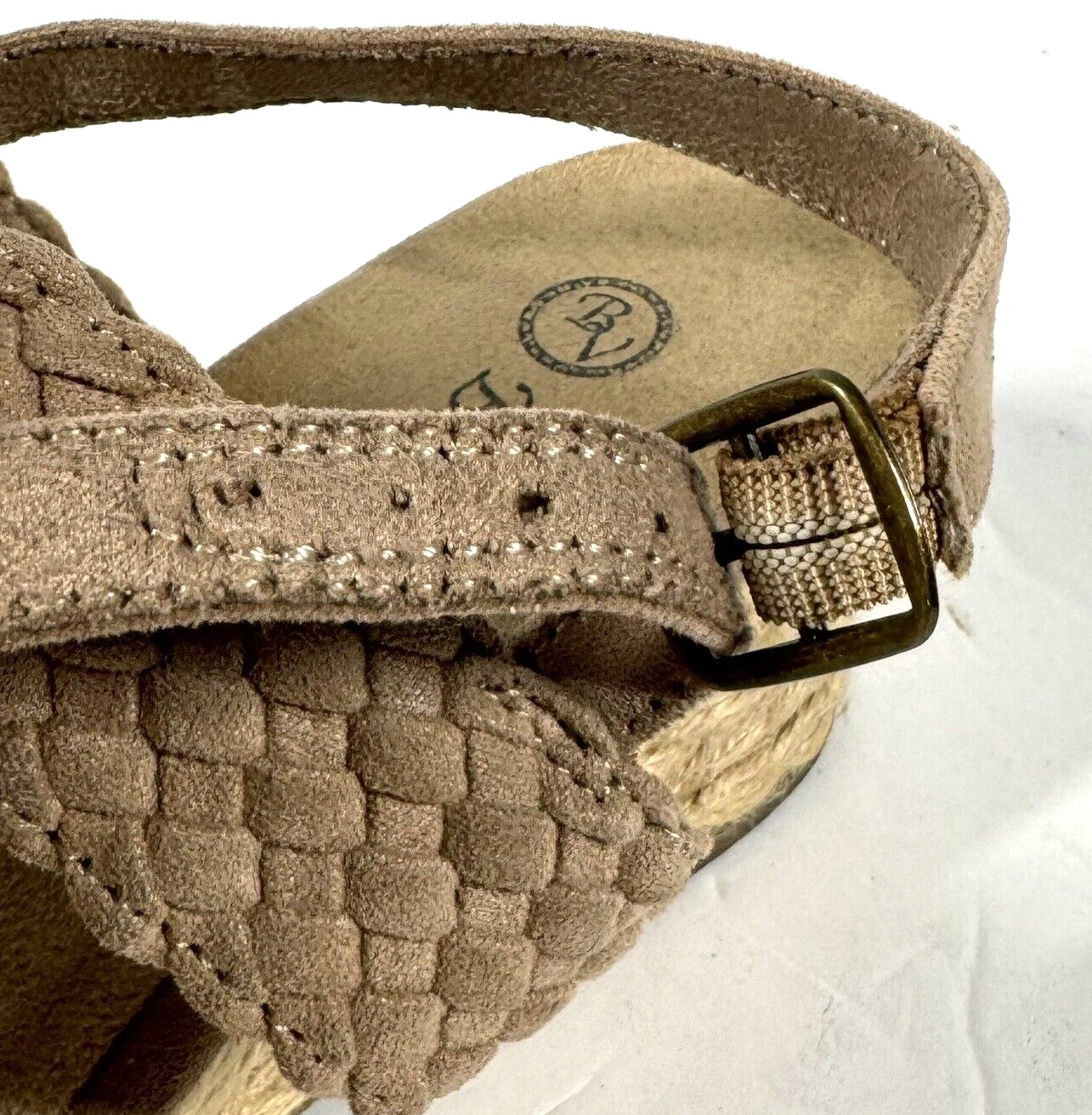 Bella Vita Women 9W Mariella Slingback Wide Espadrille Wedge Sandals Brown