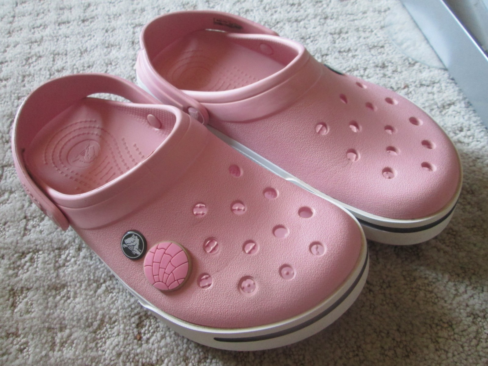 Crocs Lt Pink Women’s 7 Men’s 9 Baya Band Classic Comfort Clogg Slingback Shoes