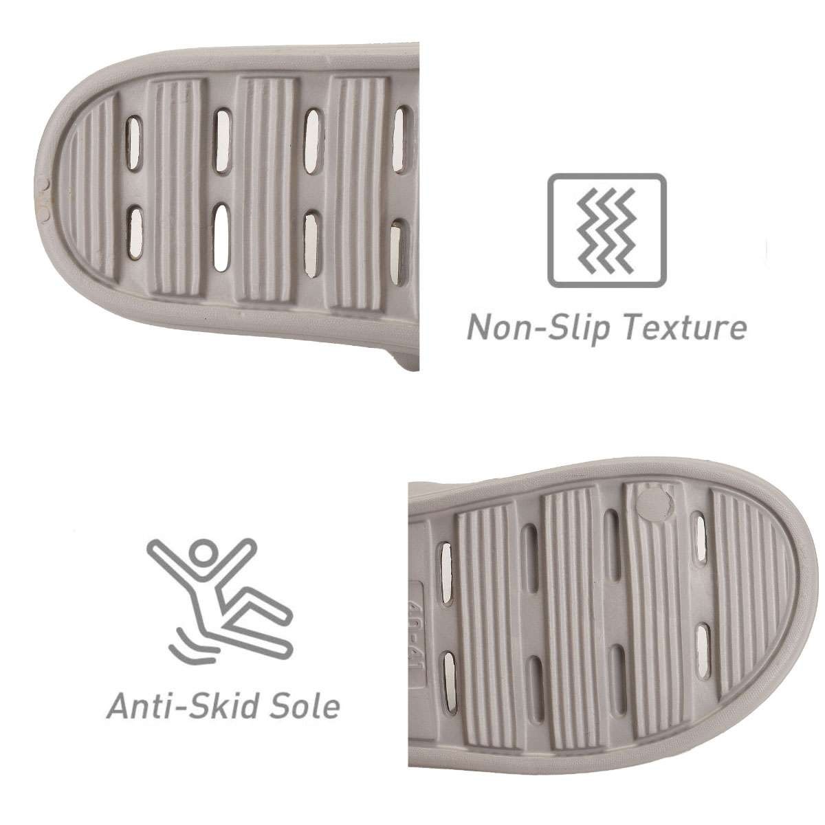 Non-slip Shower Slippers Quick Drying Drainage Hole Open Toe Bathroom Slides