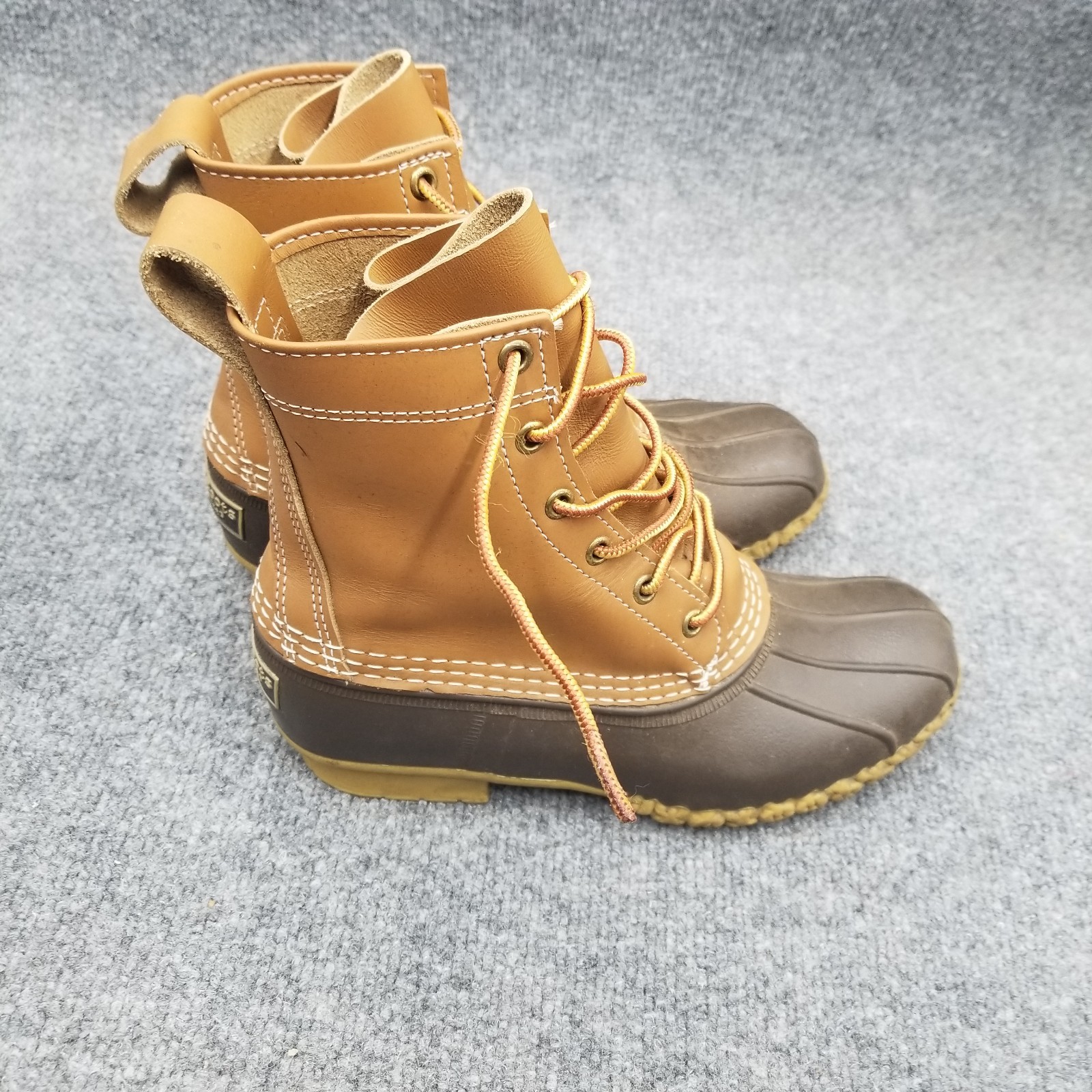Vintage LL Bean Boots Womens Size 7 Unlined Maine Hunting Shoe Duck Brown