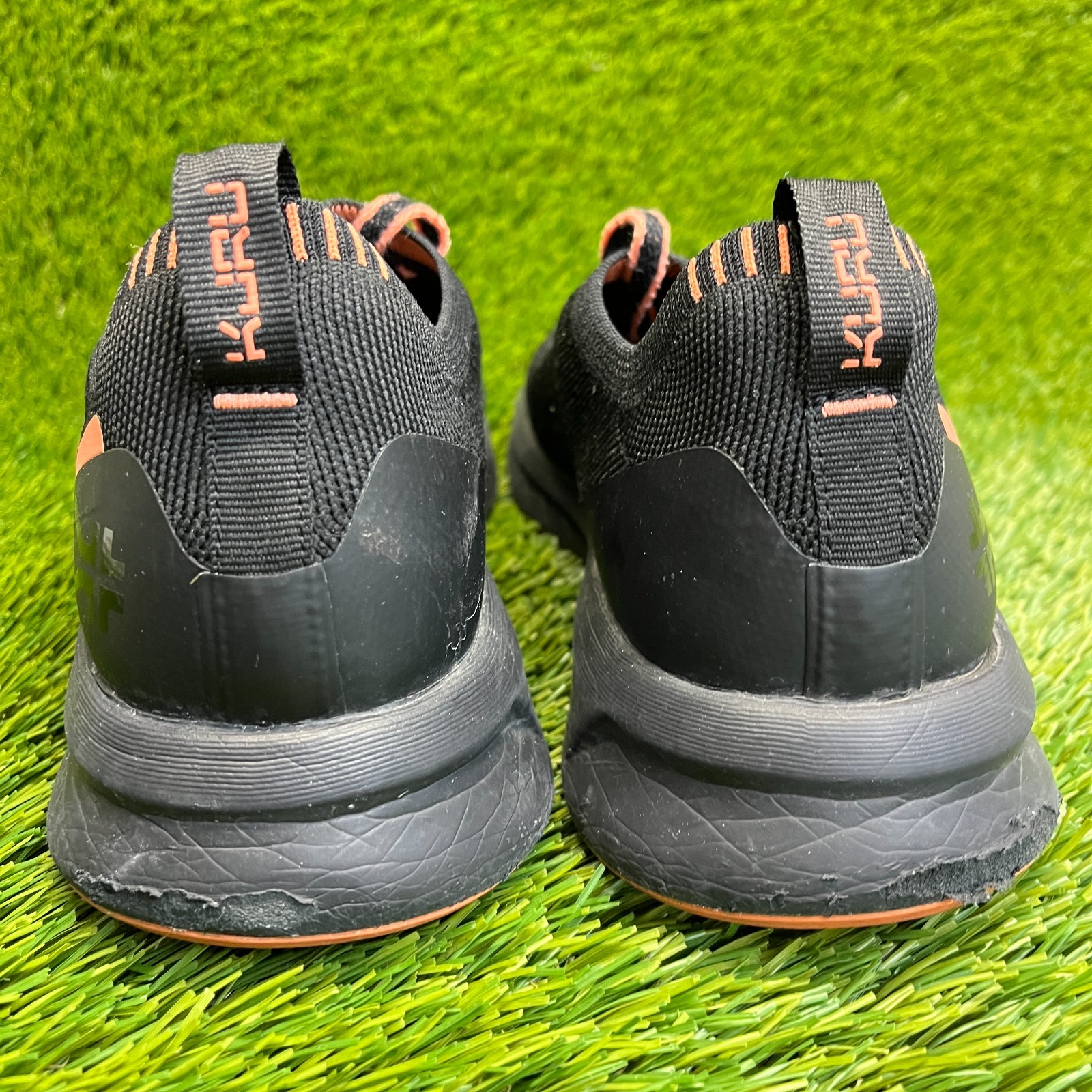 Kuru Flux Womens Size 8.5 Black Orange Athletic Running Walking Shoes Sneakers