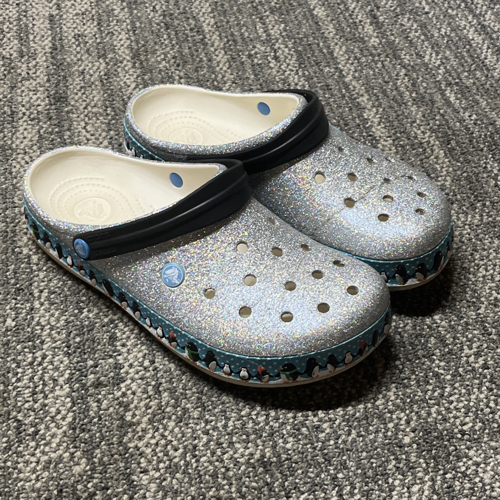 Crocs Classic Clogs Slip-On Sandal Unisex Shoes Size 9M 11W Winter Glitter