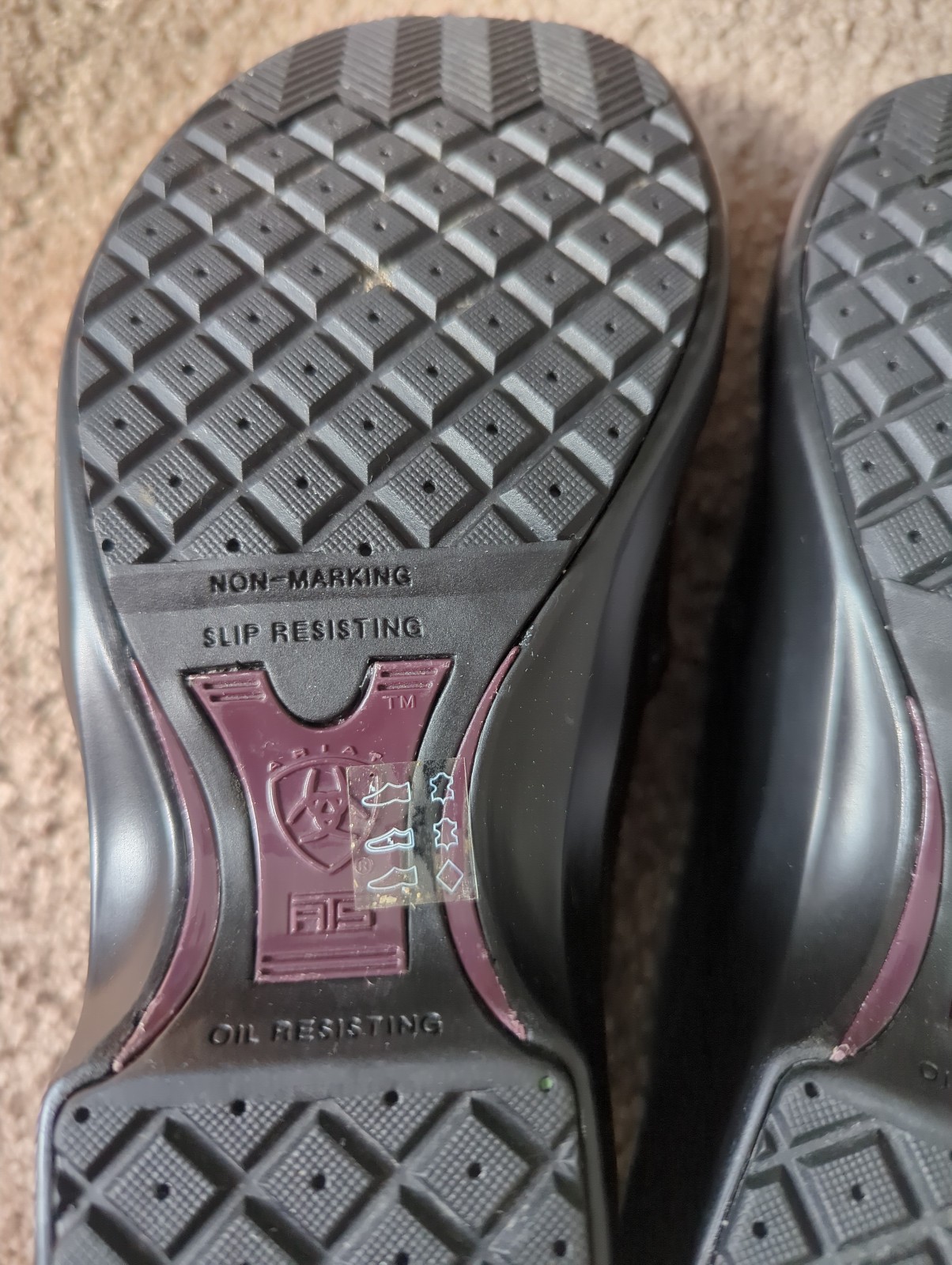 Ariat Expert Safety Clog SD Composite Toe Black Sz 6 C Wide Slip Resistant