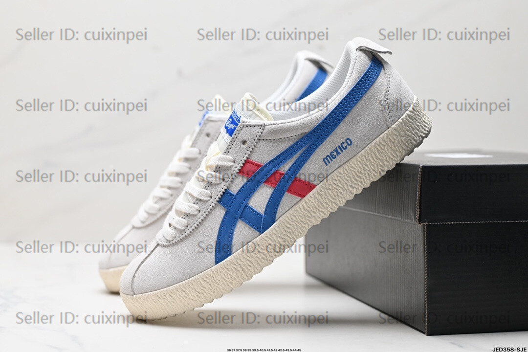 Onitsuka MEXICO DELEGATION Classic Gray/Blue Retro Unisex Shoes Sneakers