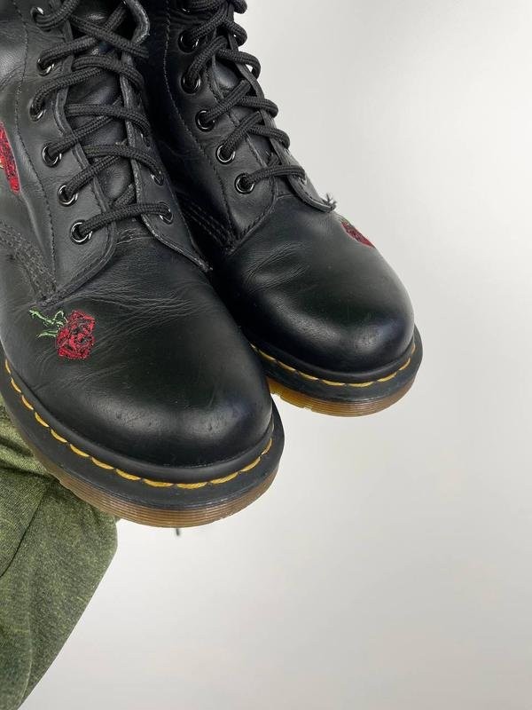 Women Dr Martens boots black leather 38 #7KKQ