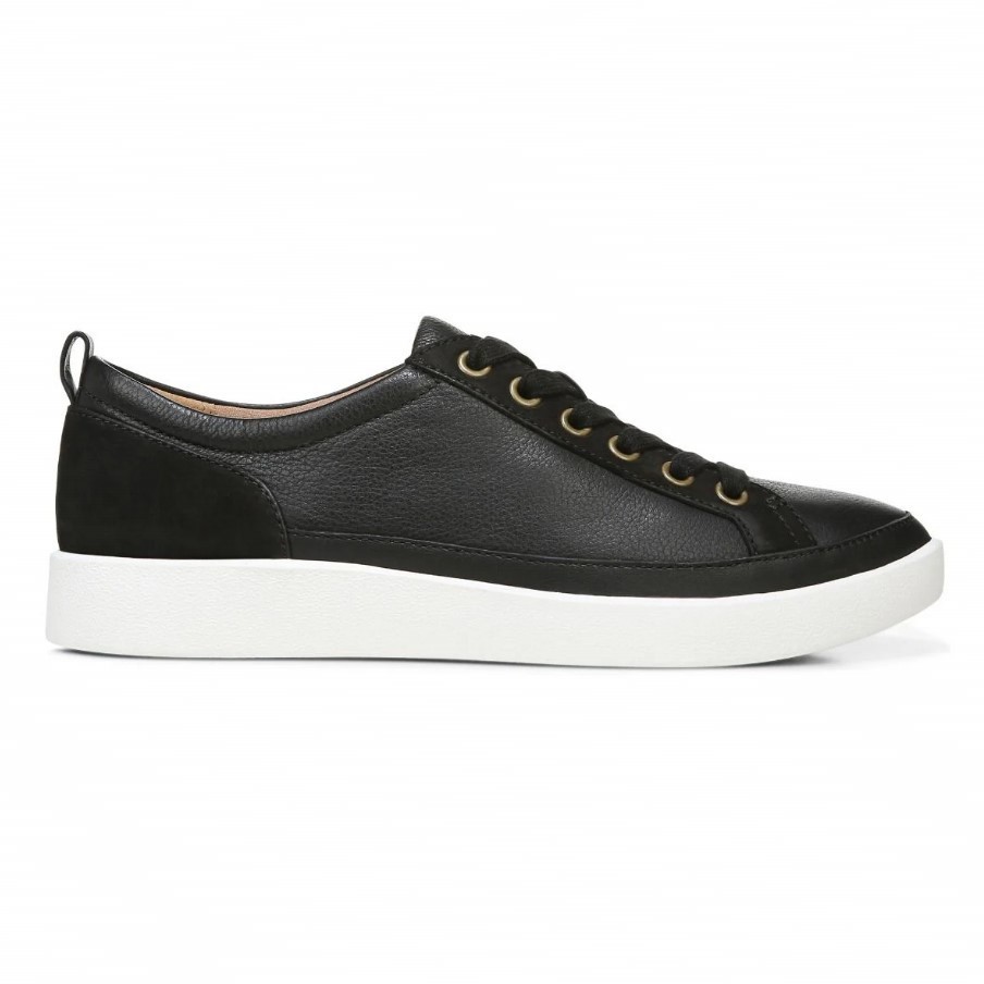 VIONIC Women Winny Sneaker, Onyx Leather (NEW)