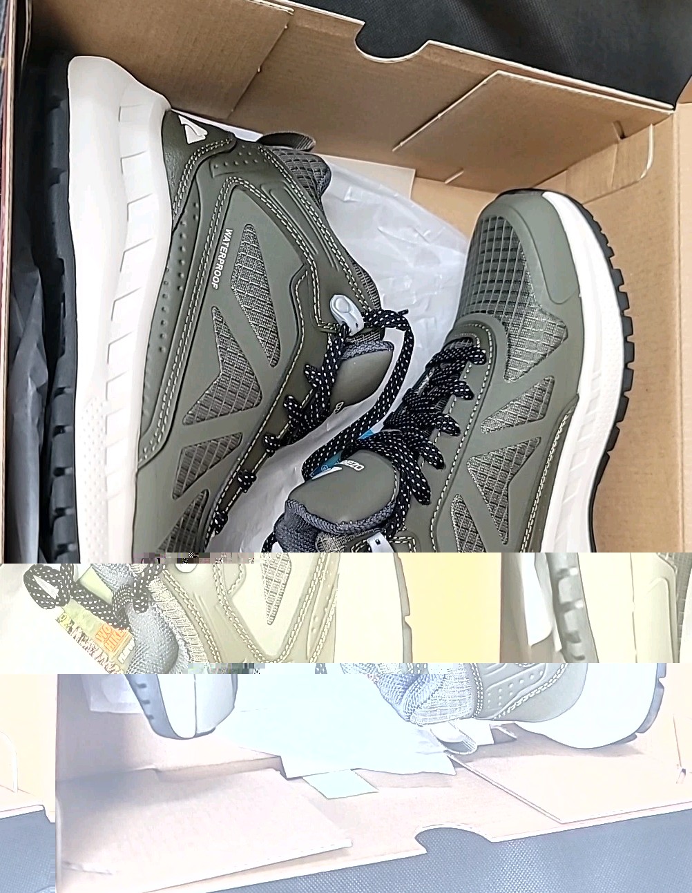 Ozark Trail Genuine Leather Boots Women’s Tech Hiker Size 9 Olive Waterproof