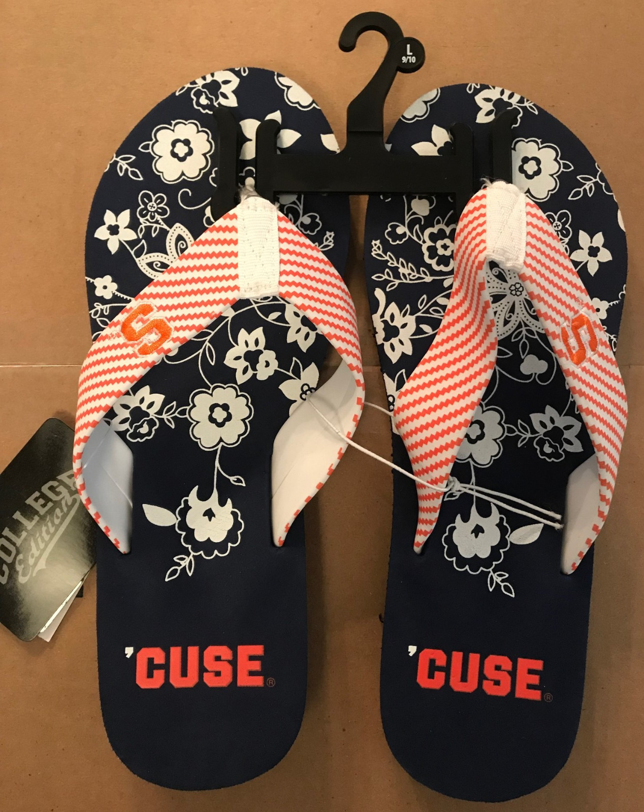 Syracuse University College Edition – Women’s Flip Flop Thong Sandals – Stripes