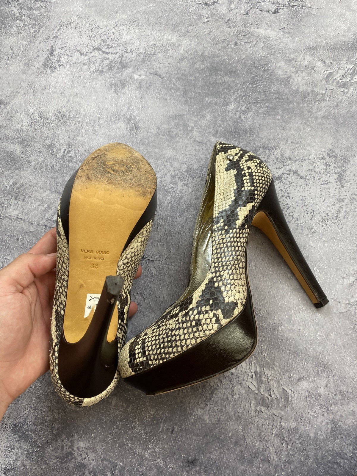 Just Cavalli Designer Women’s Shoes High-Heel Size 38 Made in Italy Vntg Roberto