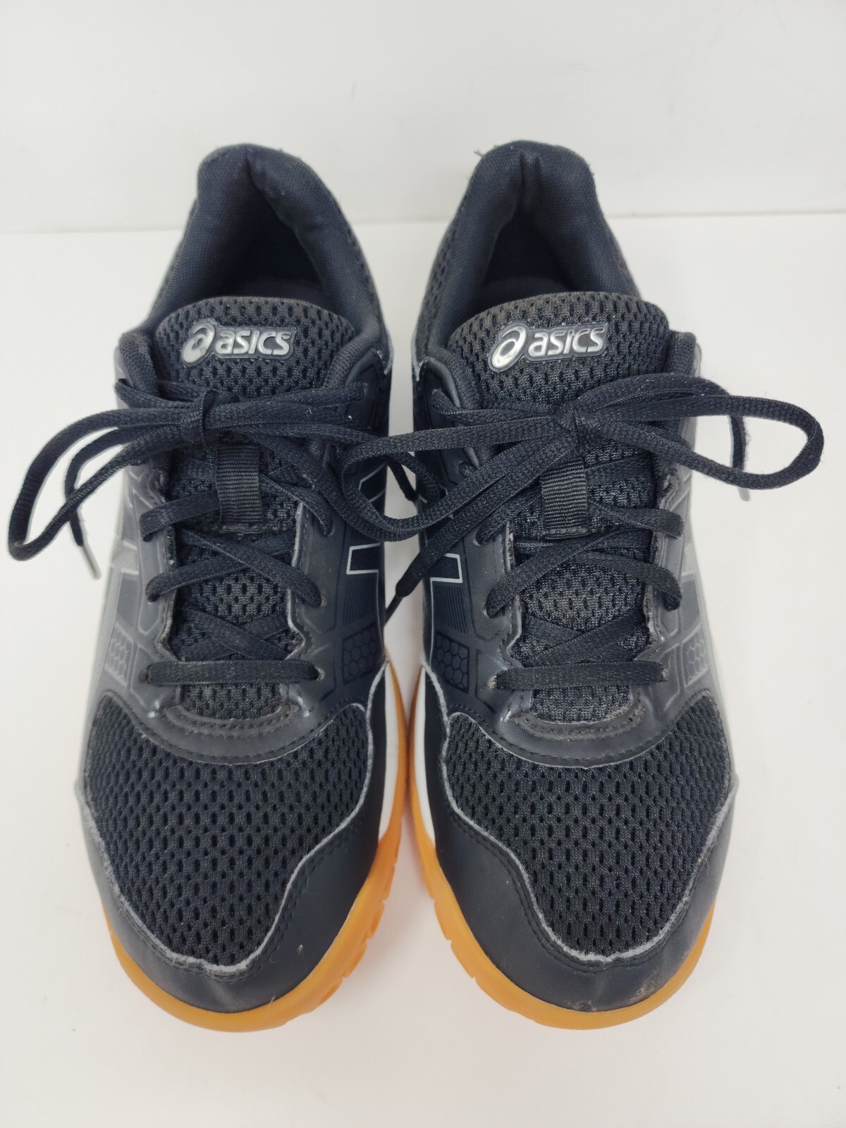 Asics Gel Rocket Womens 7.5 Black White Running Shoes Sneakers Training Athletic