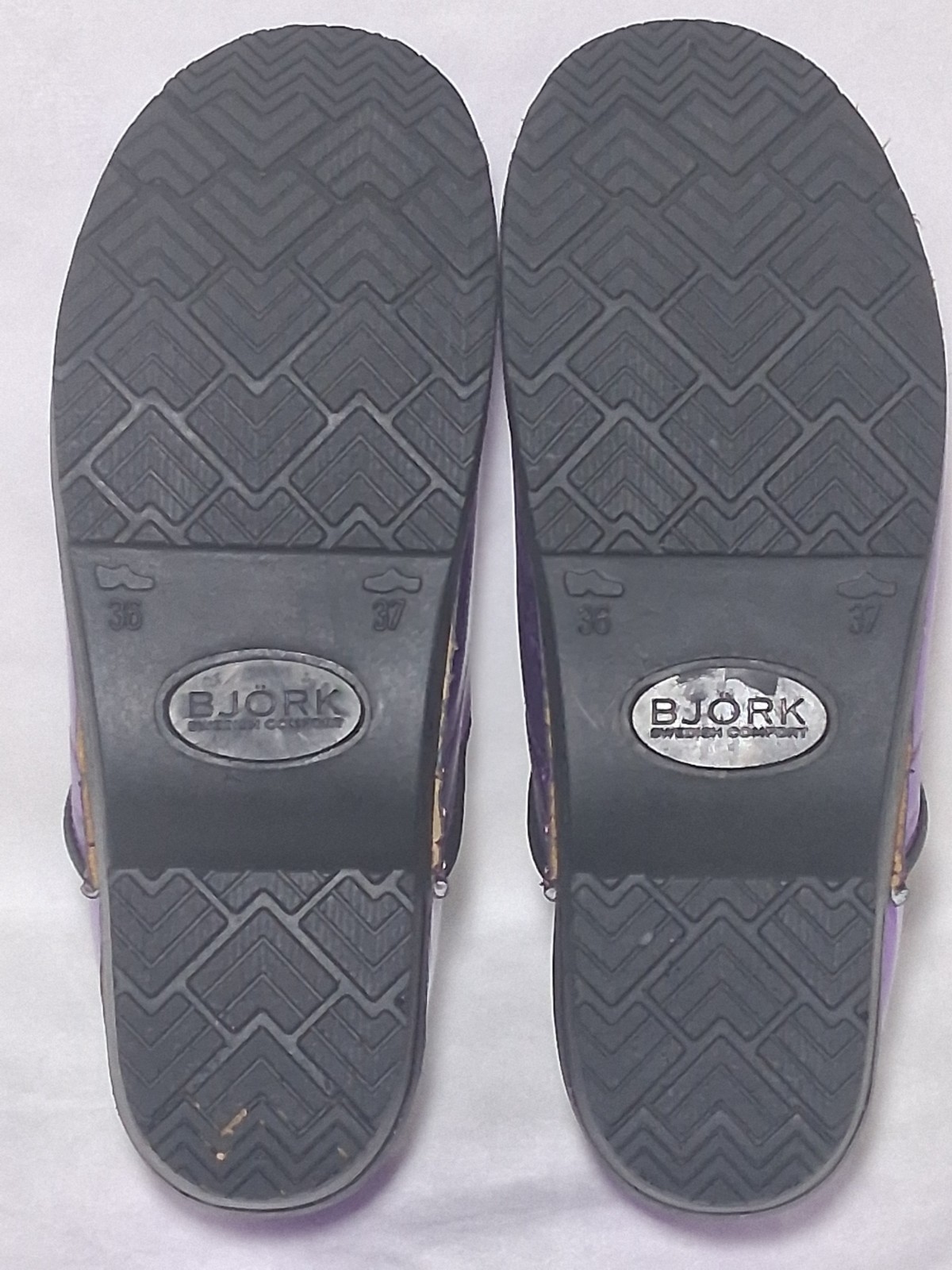Bjork Womens Clog Nursing Shoes Size 36 – 37 US 5.5 – 6 Purple Metallic GUC