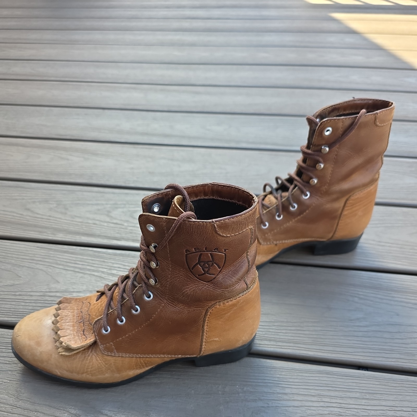 Ariat ATS Advanced Torque Stabilizer Leather Lace Up Boots Womens Size 8M