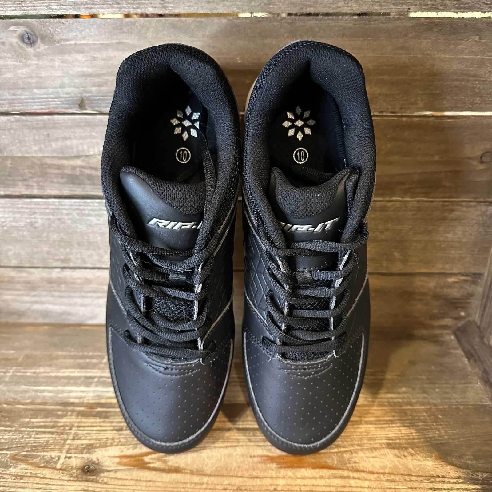 New Womens Rip It Ringor Black Cleats Diamond Softball Shoes Sneakers Size 10 M