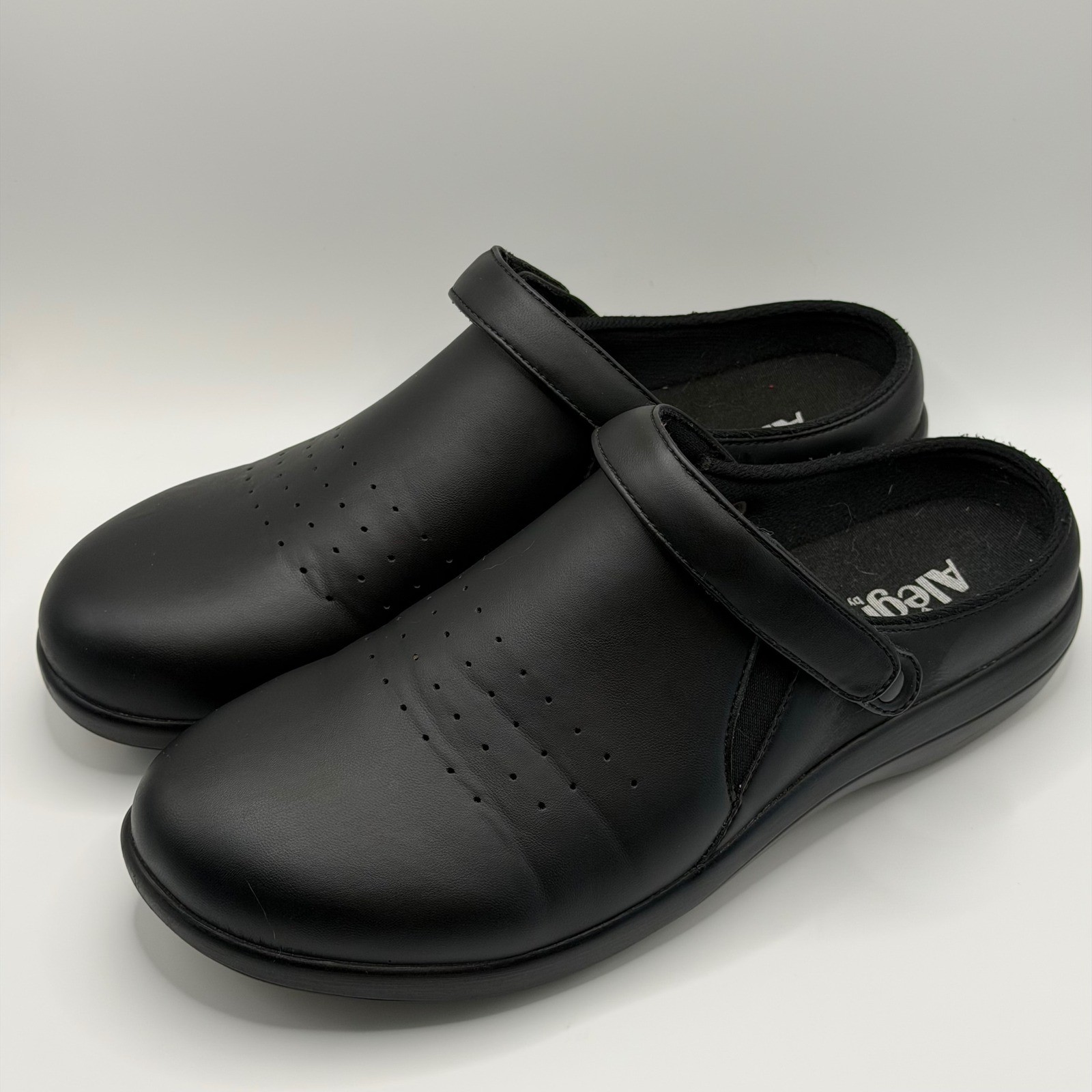 Alegria by PG Lite Black Professional Nursing Clogs Shoes Mens 41 Womens 10-11