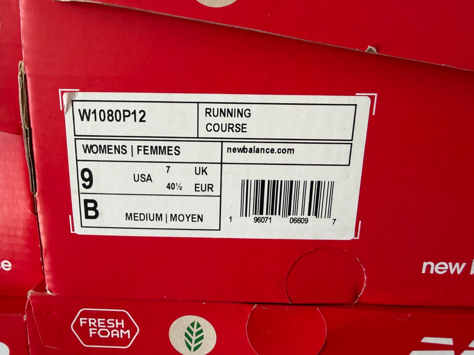 New Balance Women’s Fresh Foam x 1080 V12 Pink Fashion Sneakers – US 7.5 & 9.5