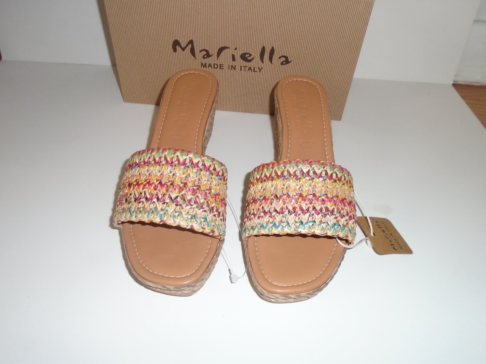 Mariella Made In Italy Multi-Color Espadrilles Size 9 New In Box