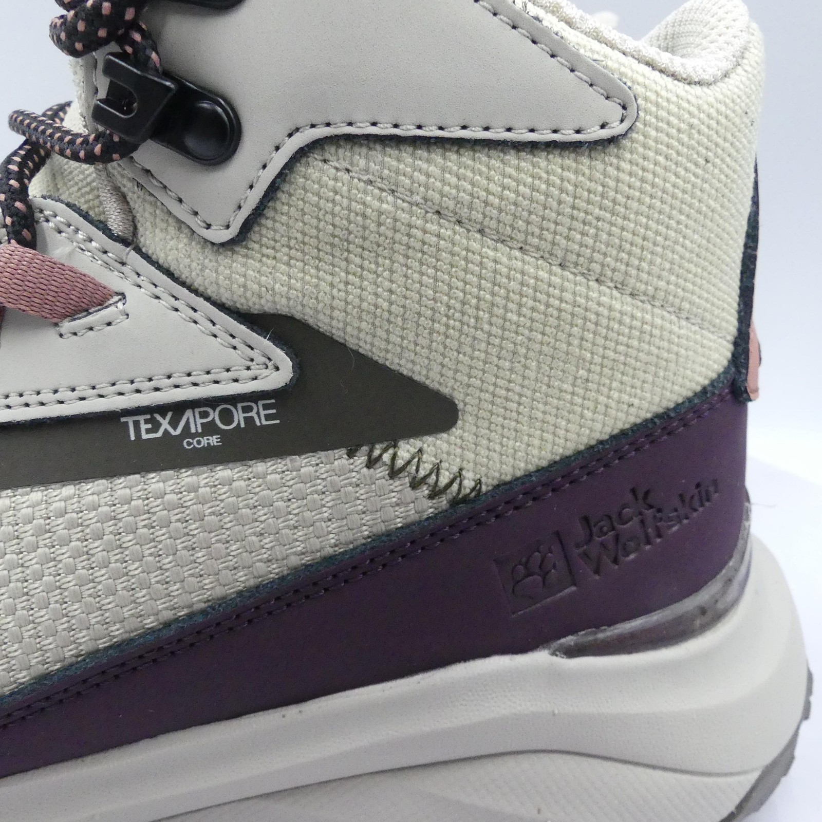 Jack Wolfskin Boots Womens Size 7 Dusty Grey Waterproof Breathable Hiking Shoes