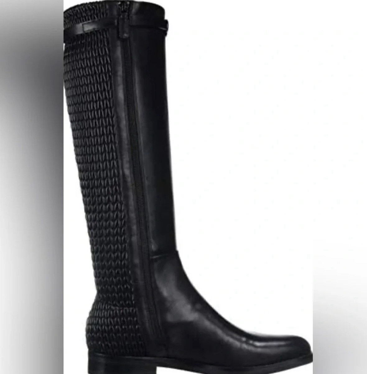Cole Haan Lexi Grand Stretch Leather Knee High Riding Boot in Black – Size 5.5
