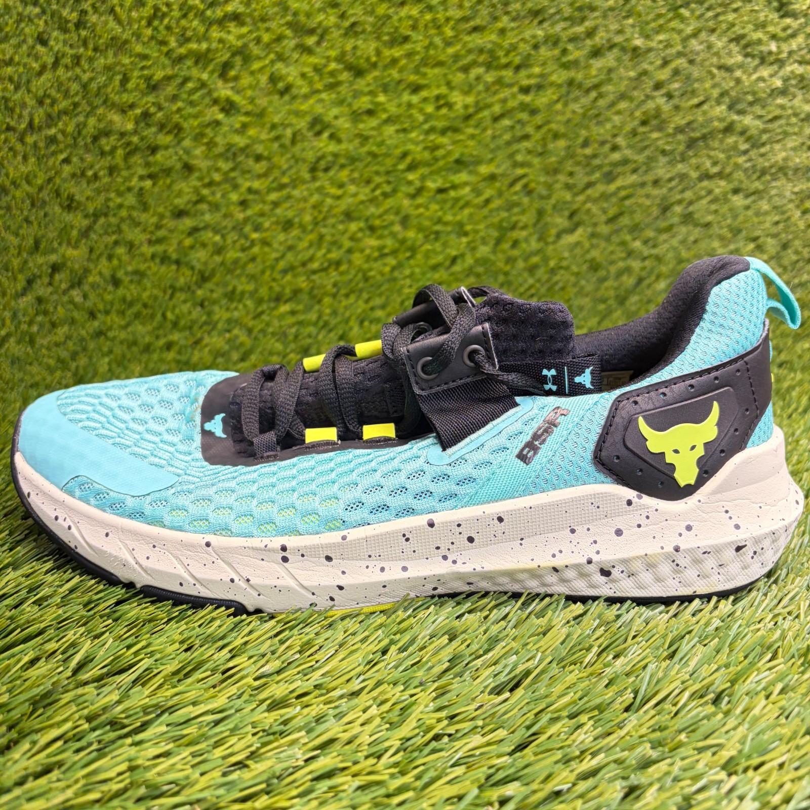 Under Armour Project Rock BSR Womens Size 10 Blue Black Running Shoes Sneakers