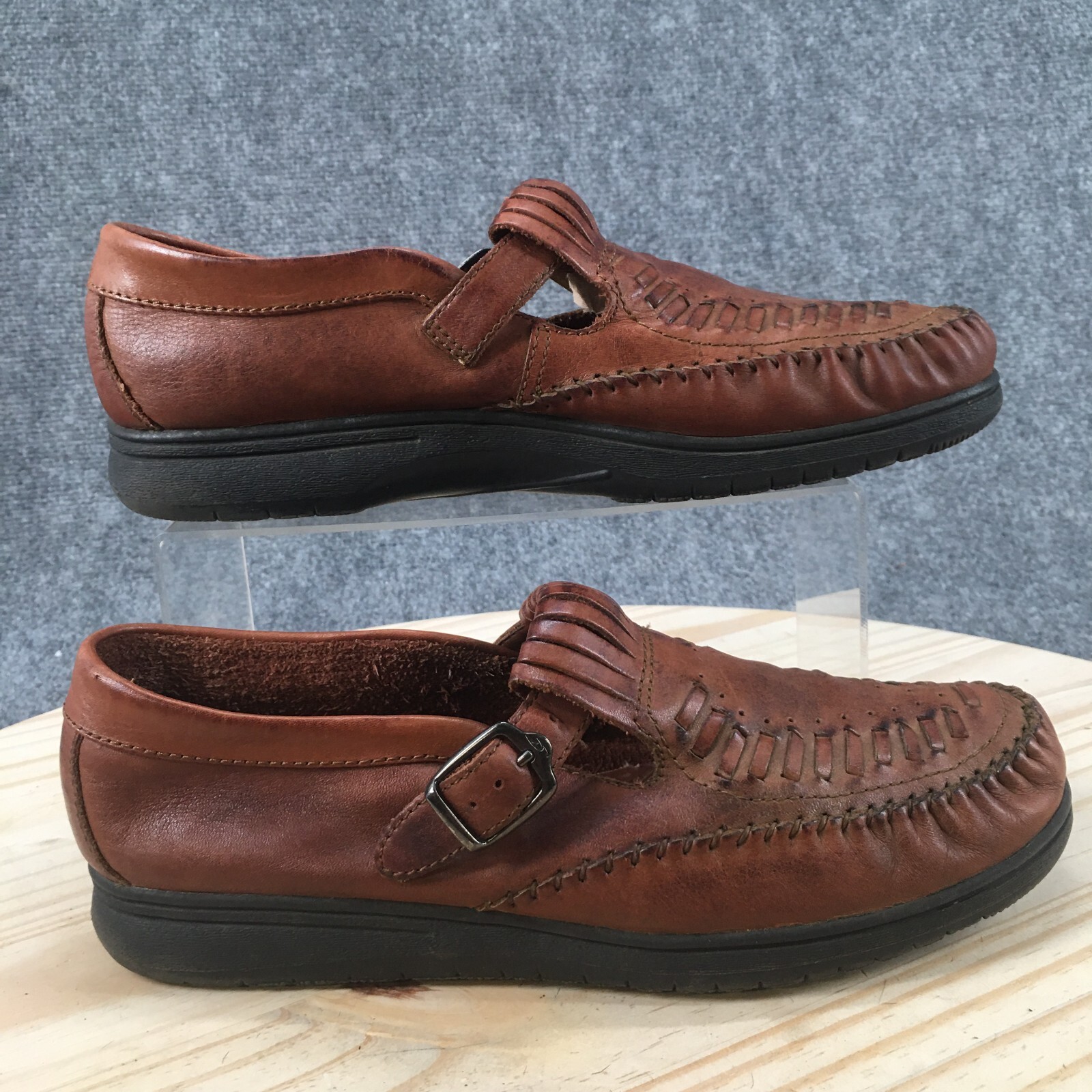 Dr Scholls Shoes Womens 11 Dakota 9 Slip On Loafer Brown Leather Casual Flats