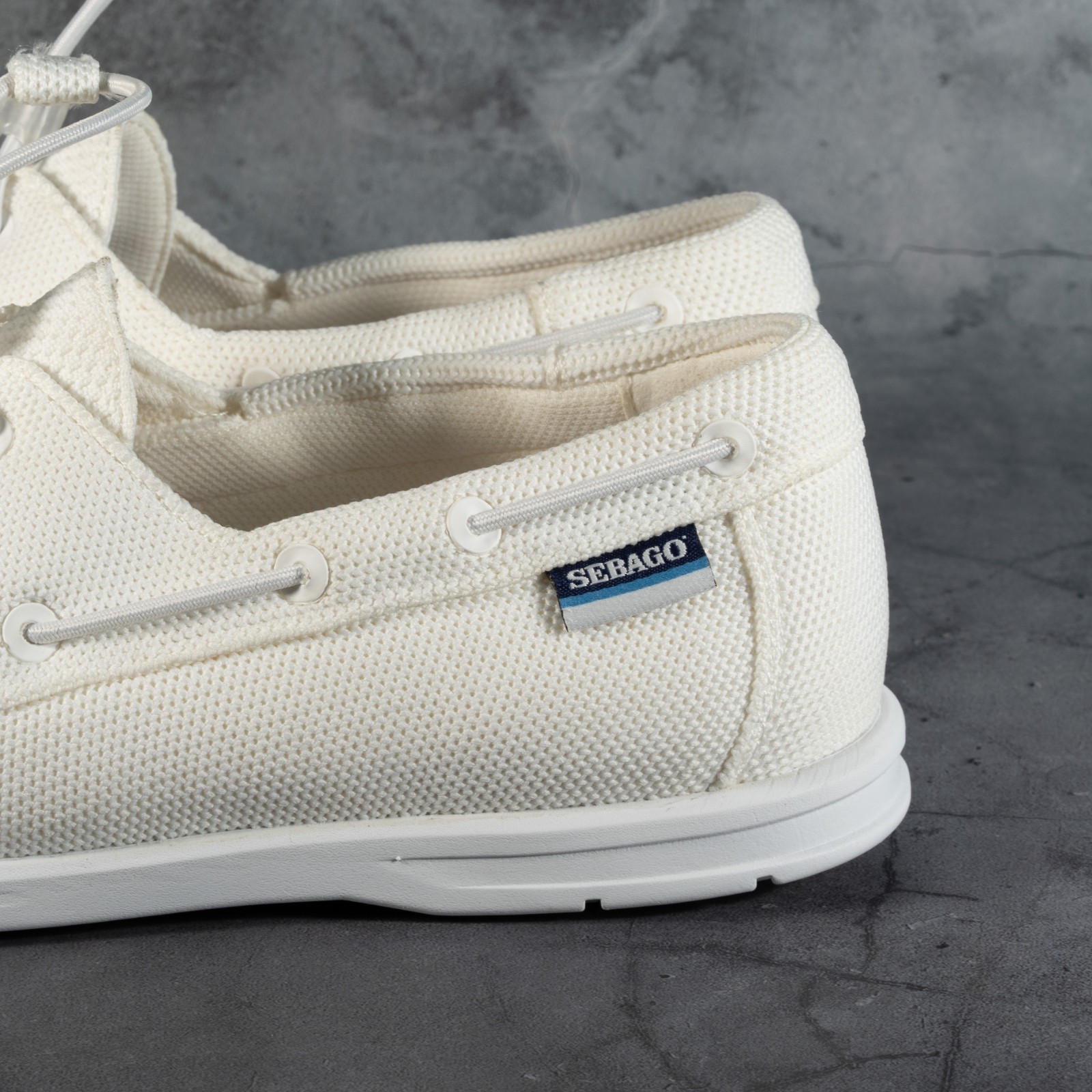 SEBAGO Monterey Textile Boat Shoes Color White Color Womens Size 8.5