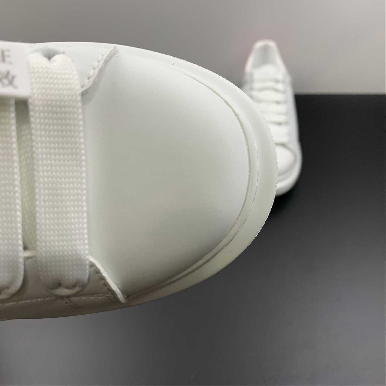 Alexander McQueen Oversized Sneaker White Pink Croc Heel Leather Platform Casual