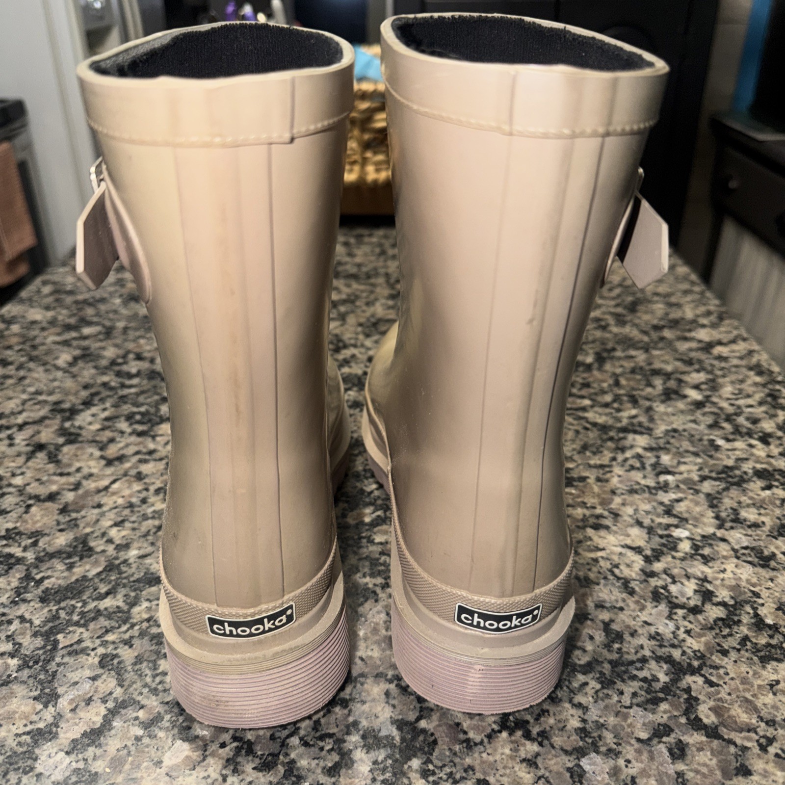 CHOOKA RUBBER LINED PULL ON WOMEN’S RAIN BOOTS 9M BALLARD MID Lined Foam Insole