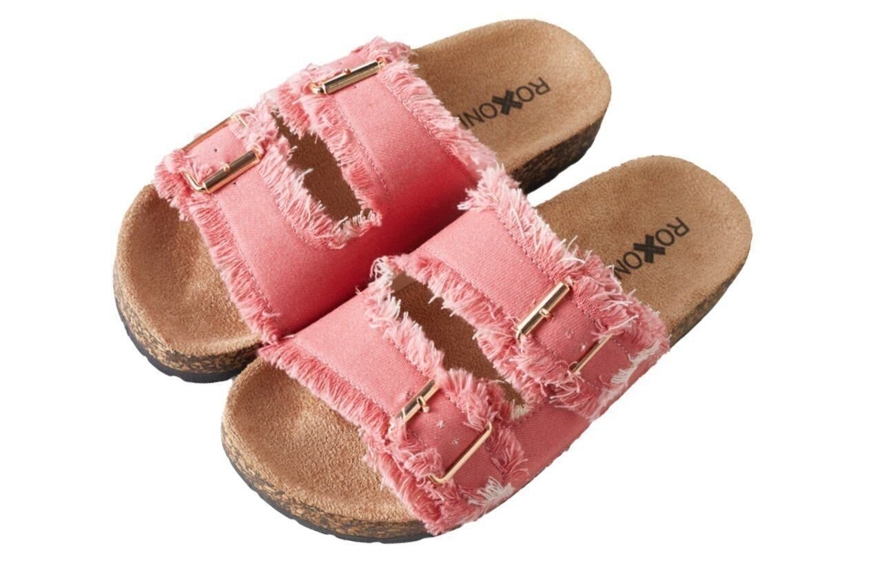 Roxoni Women’s Comfort Flat Sandals Double Buckle Adjustable Straps Flat…