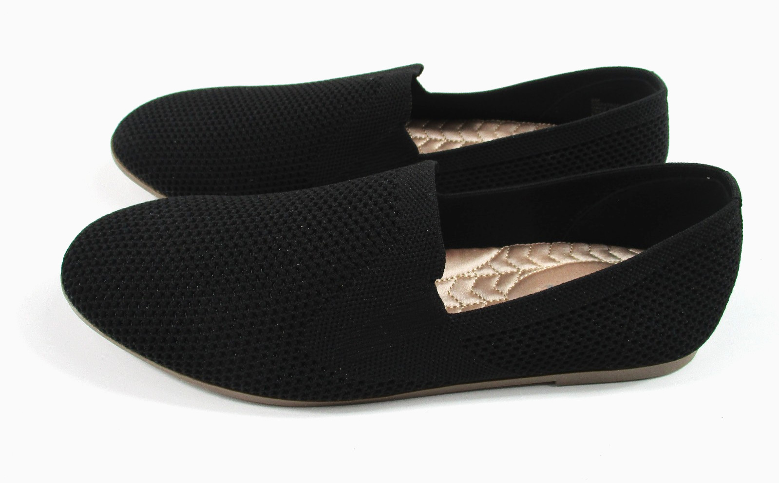 -NEW MIA Daphnie Slide On Textile Loafer Quilted Black Women’s Shoes Sz 9