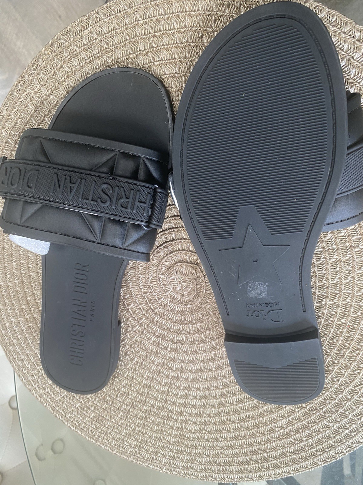 CHRISTIAN DIOR Camouflage Dio(r) Evolution Slide Sandals – Women Size 7.5