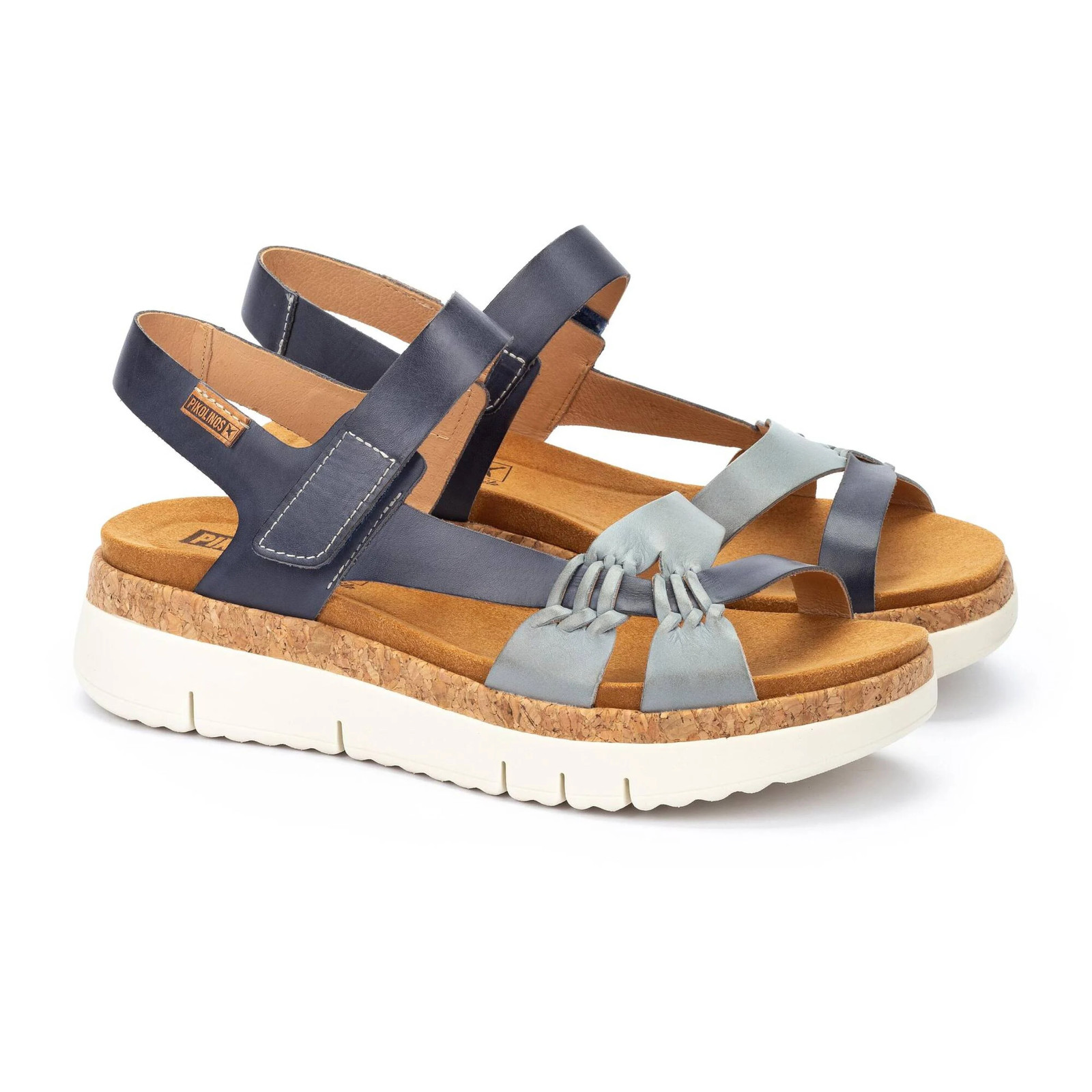 Pikolinos PALMA Women’s sandals with hook-and-loop closure – DENIM