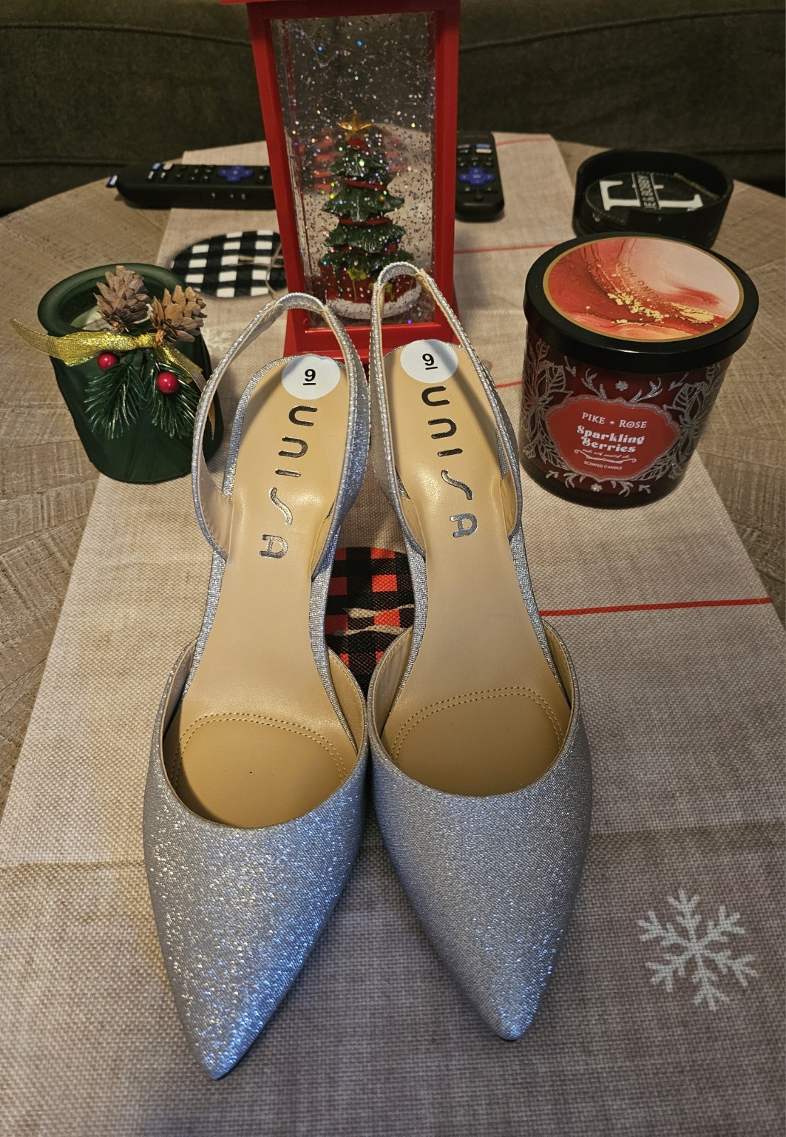 Silver High Heel Shoes Sparkly