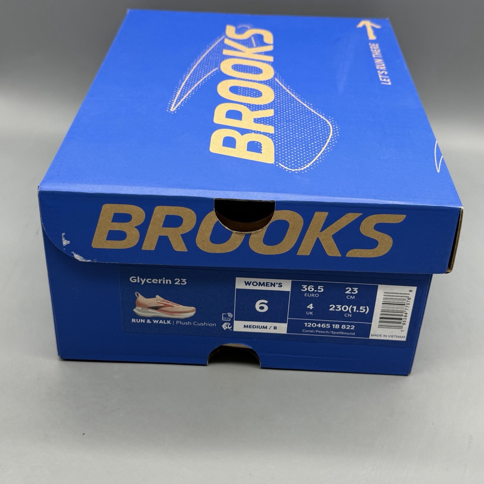 Brooks Glycerin 23 Women’s 6 B Running Shoes Athletic Gym Walking Coral Peach