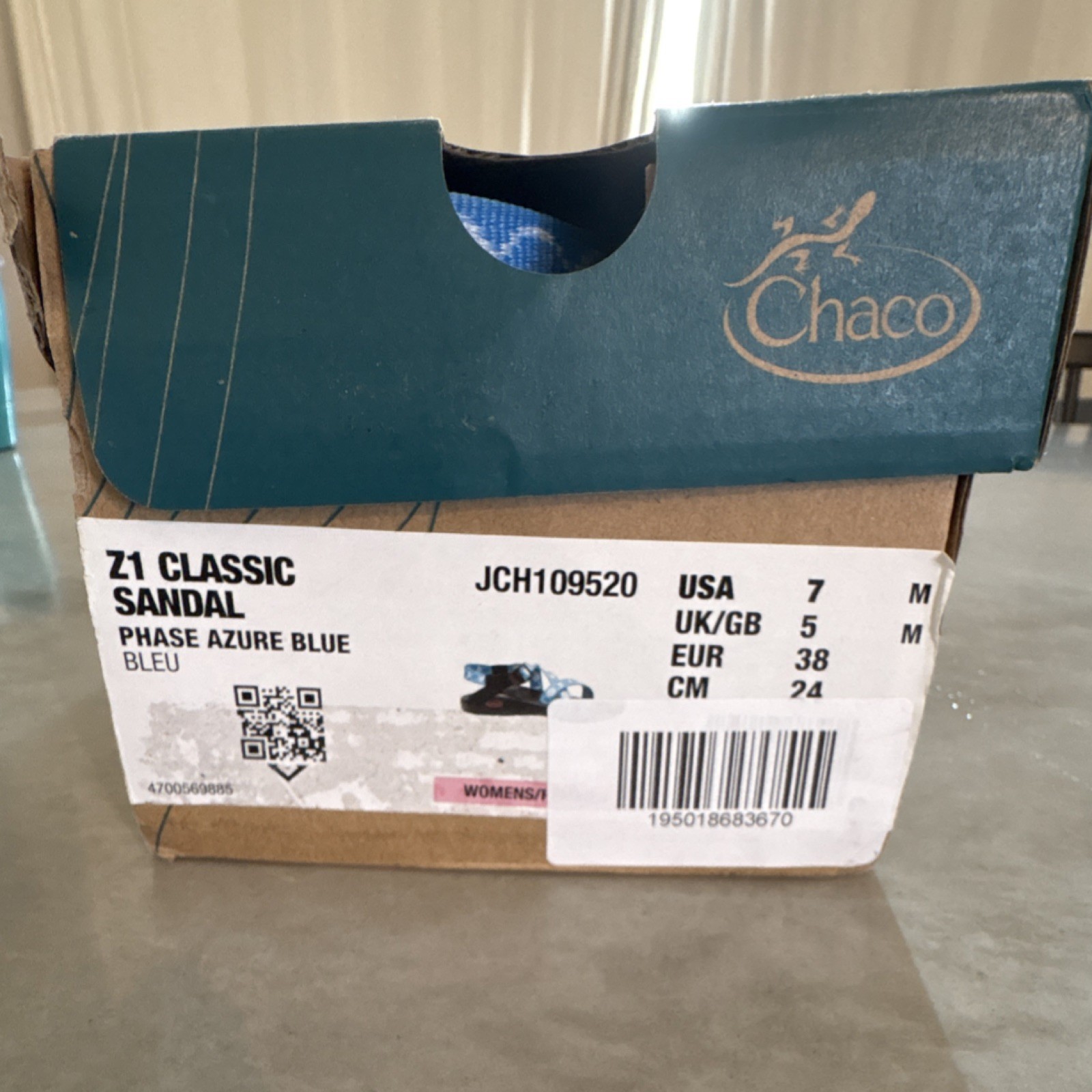 Chaco Women’s Z1 classic Sandals phase azure Blue US 7 M JCH109520