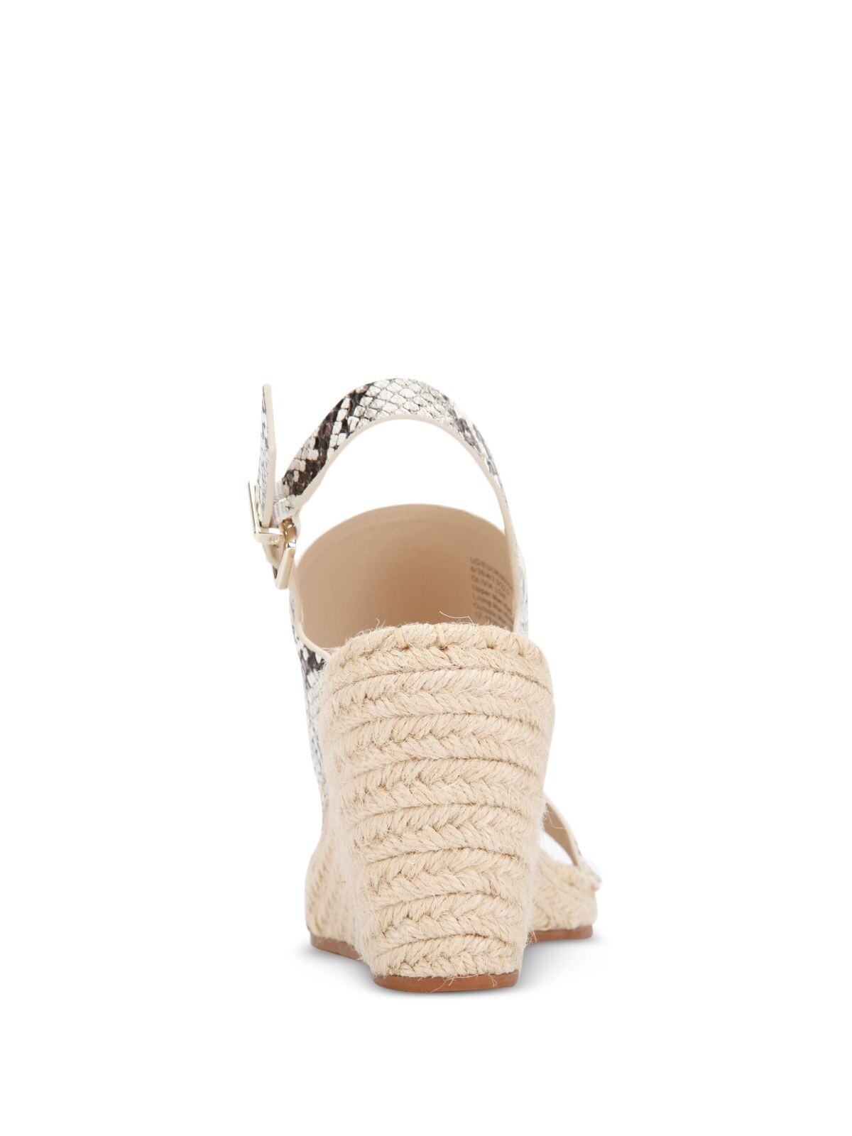 KENNETH COLE NEW YORK Womens Beige Snake 0.5″ Platform Olivia Wedge Shoes 7 M