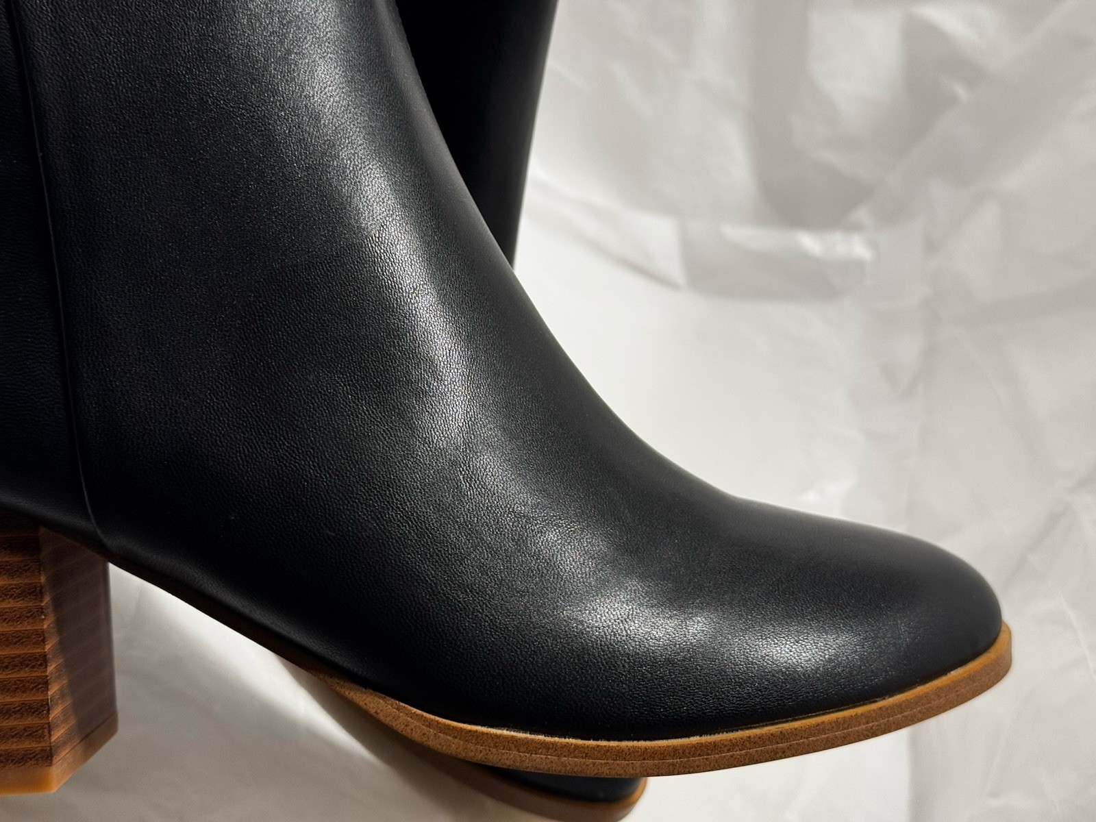 J.CREW $188 Women’s BLACK Faux-Leather Heeled Going Out Zipper Ankle Boots 10 M