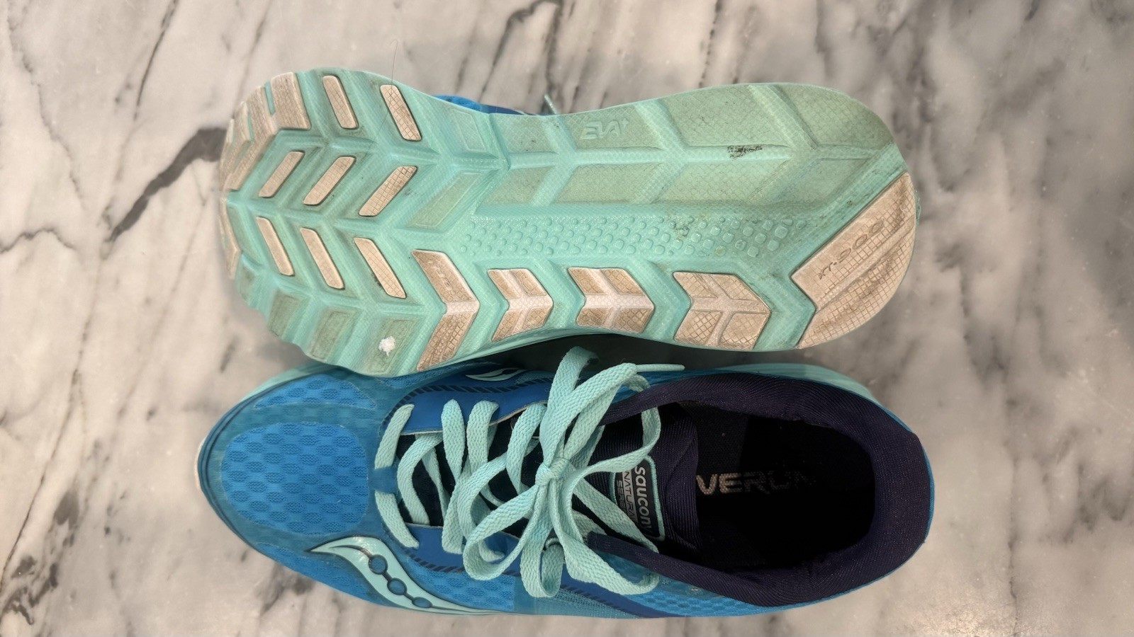 Saucony Kinvara Natural Series Women’s Lace-Up Low Top Sneakers Blue/Green