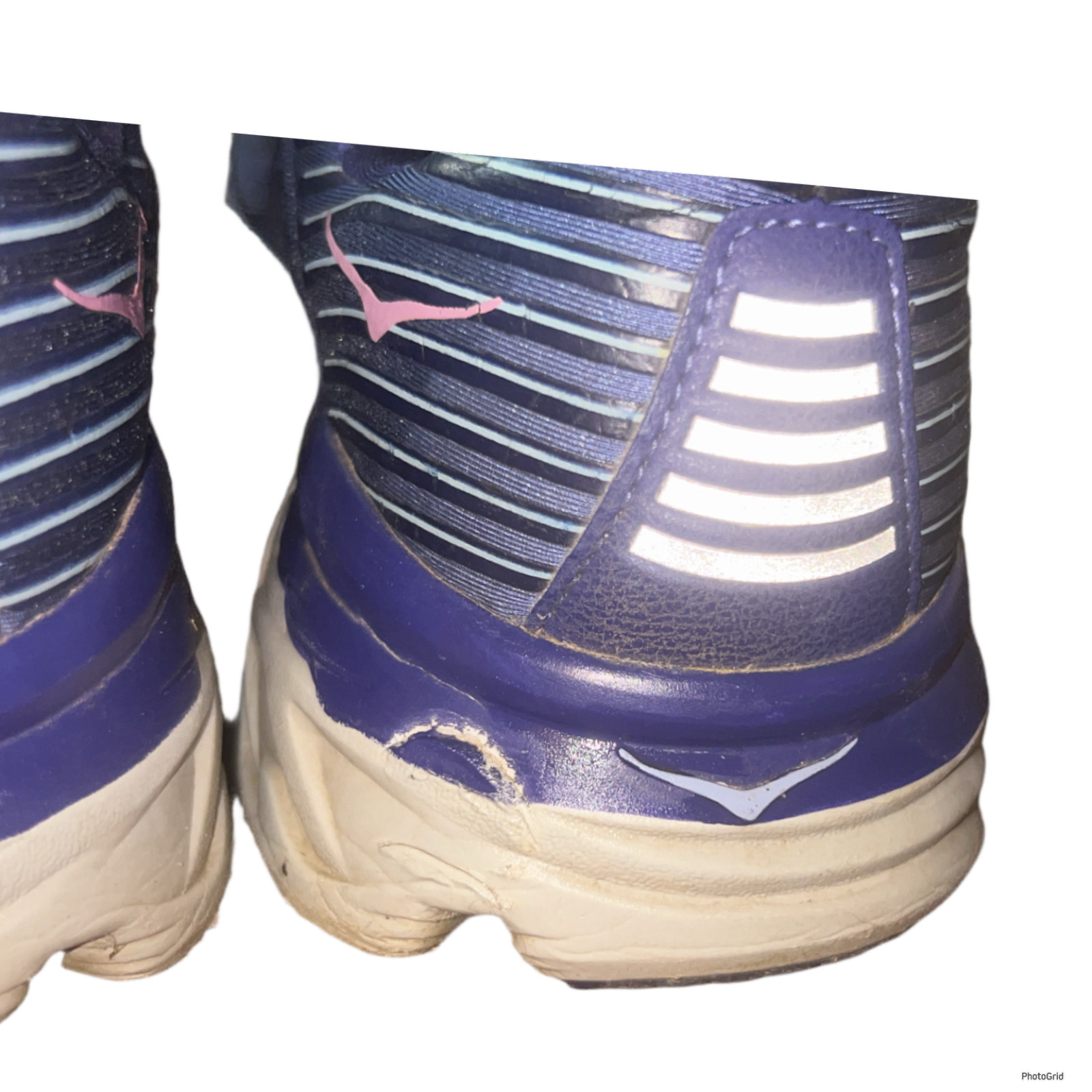 Hoka Bondi 6 Women’s 12 Purple Blue Pink Running Shoes Athletic Sneakers Read