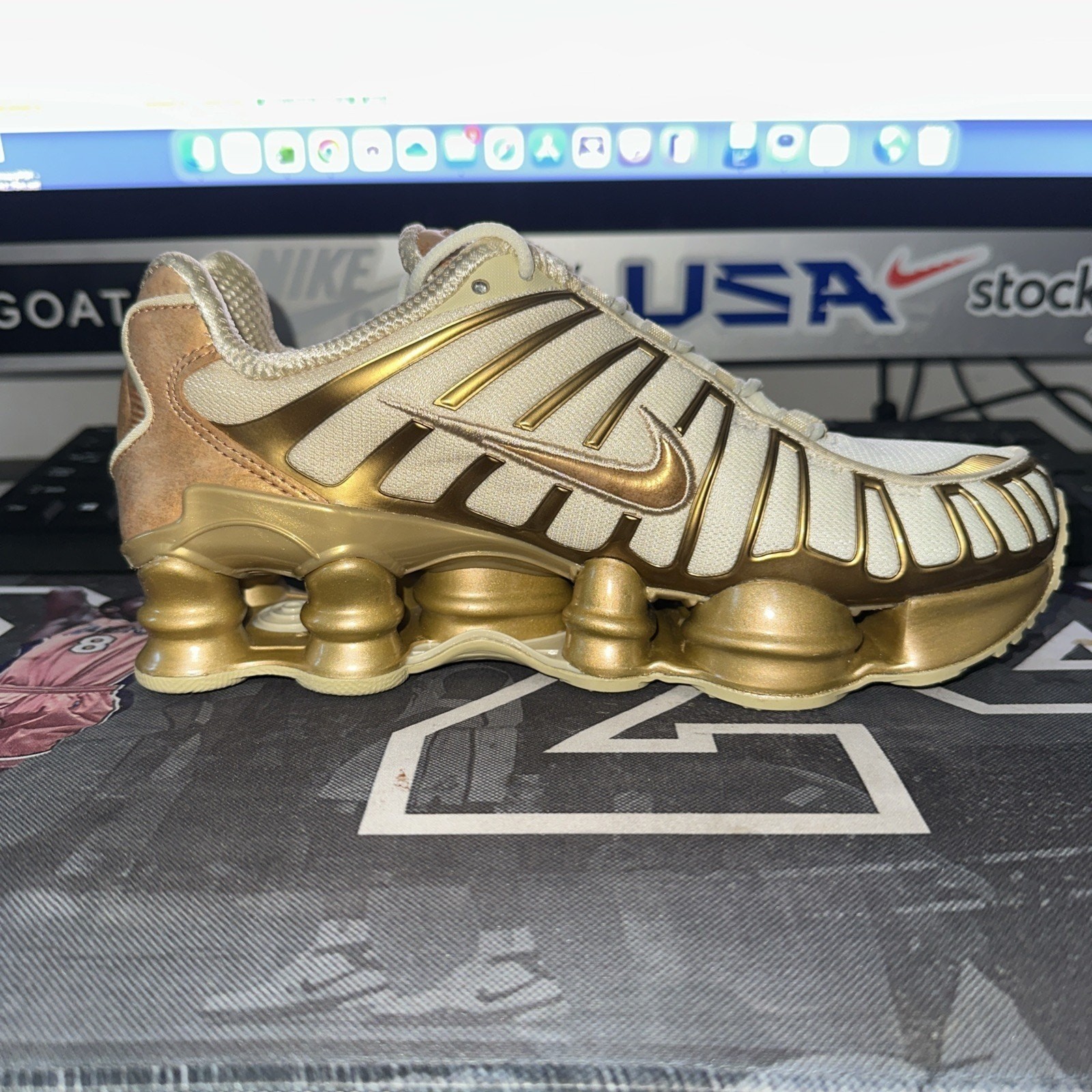 New Women’s Size 6.5 Shox TL Total Gold IM7189-113
