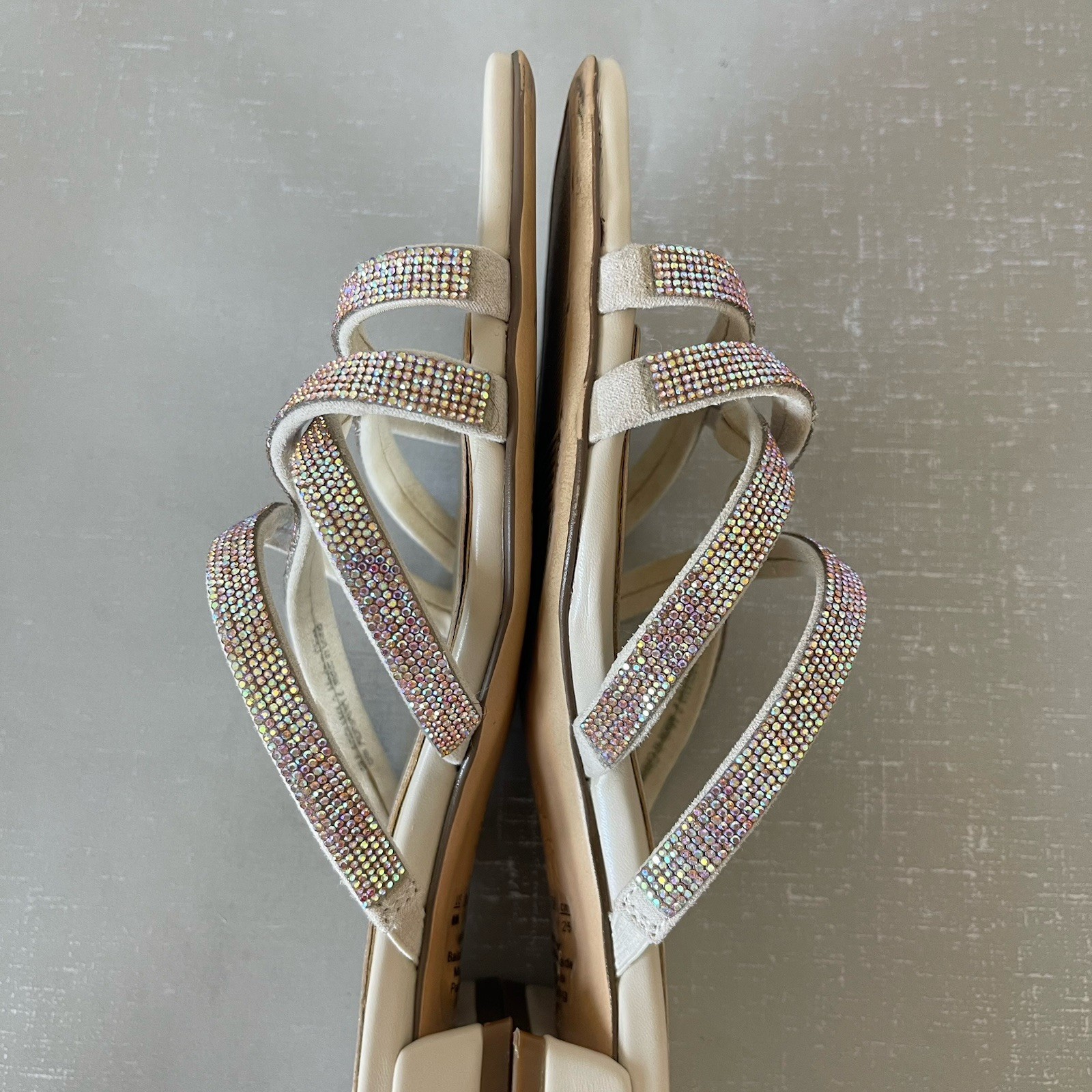 Naturalizer Rhynestones Strappy Sandal 8 M Sparkle Party Cocktail Prom Shoes